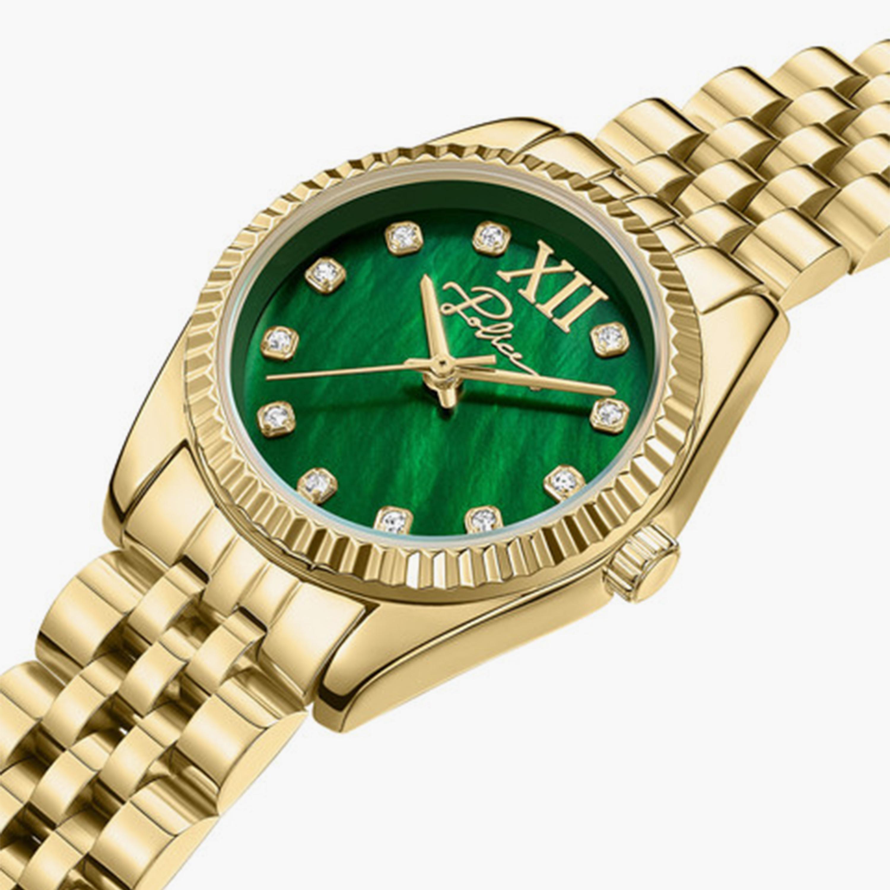 Police Flute Women's 28MM Gold Analog Metal Strap Watch | PEWLG0075802-women-watchesandjewellery-watches-image-2