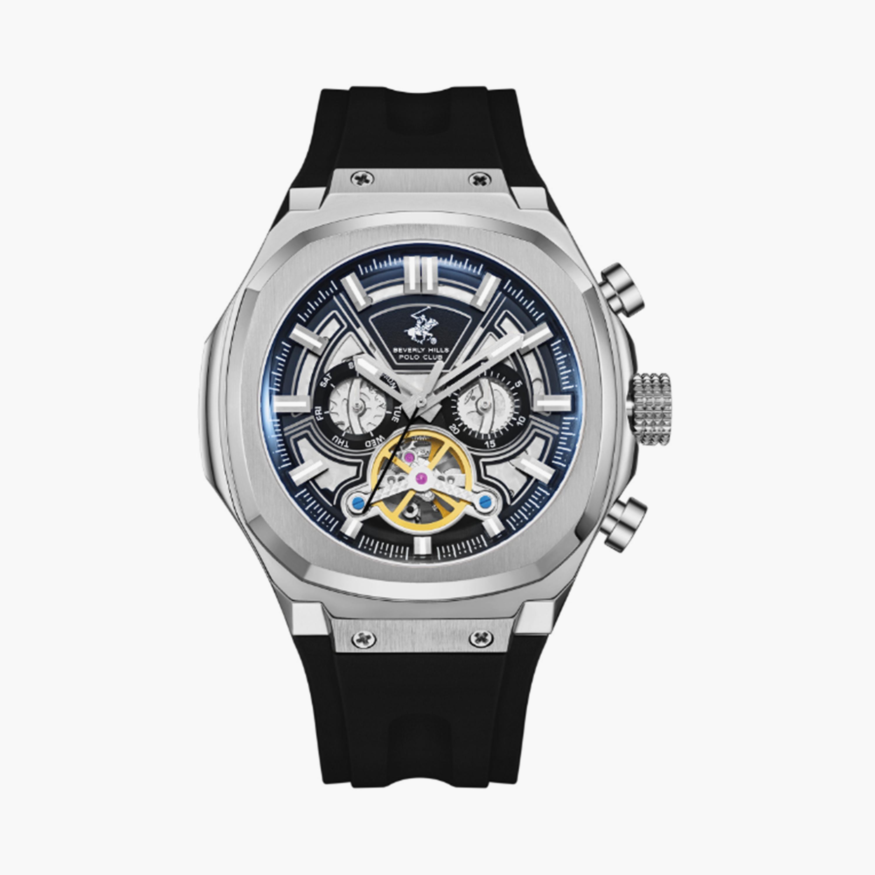 Beverly Hills Polo Club Men's 46MM Black Chronograph Silicone Strap Watch | BP3750X.351-men-watchesandjewellery-watches-image-1
