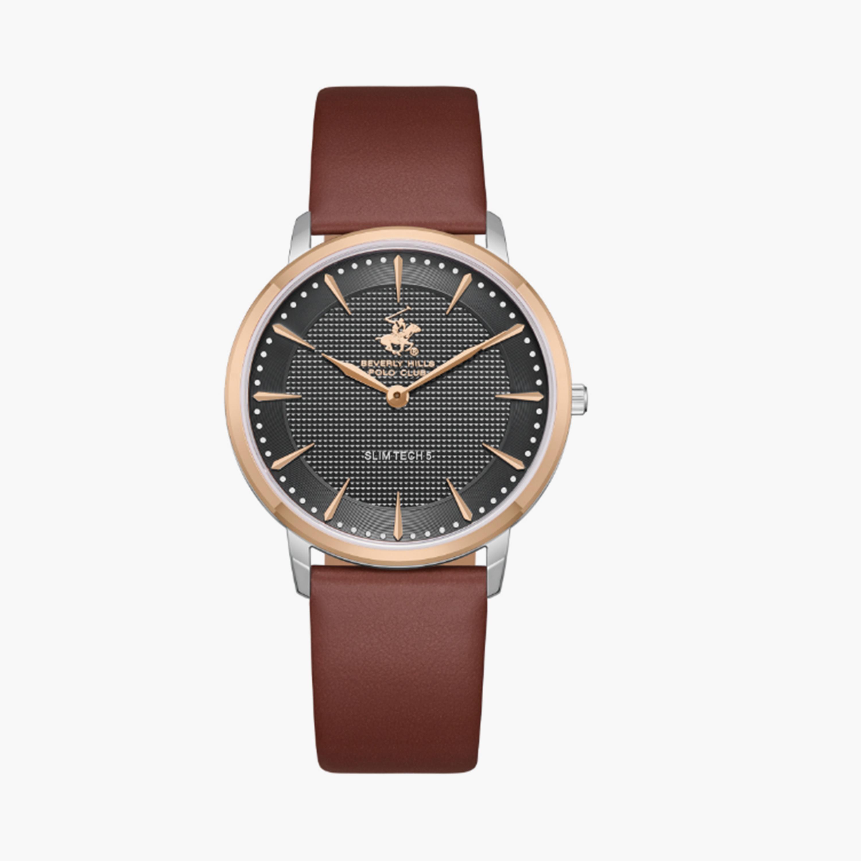بيفرلي هيلز بولو كلوب- ساعة  تناظرية للرجال سوار جلدي  40مم لون بني | BP3722X.462-men-watchesandjewellery-watches-image-1