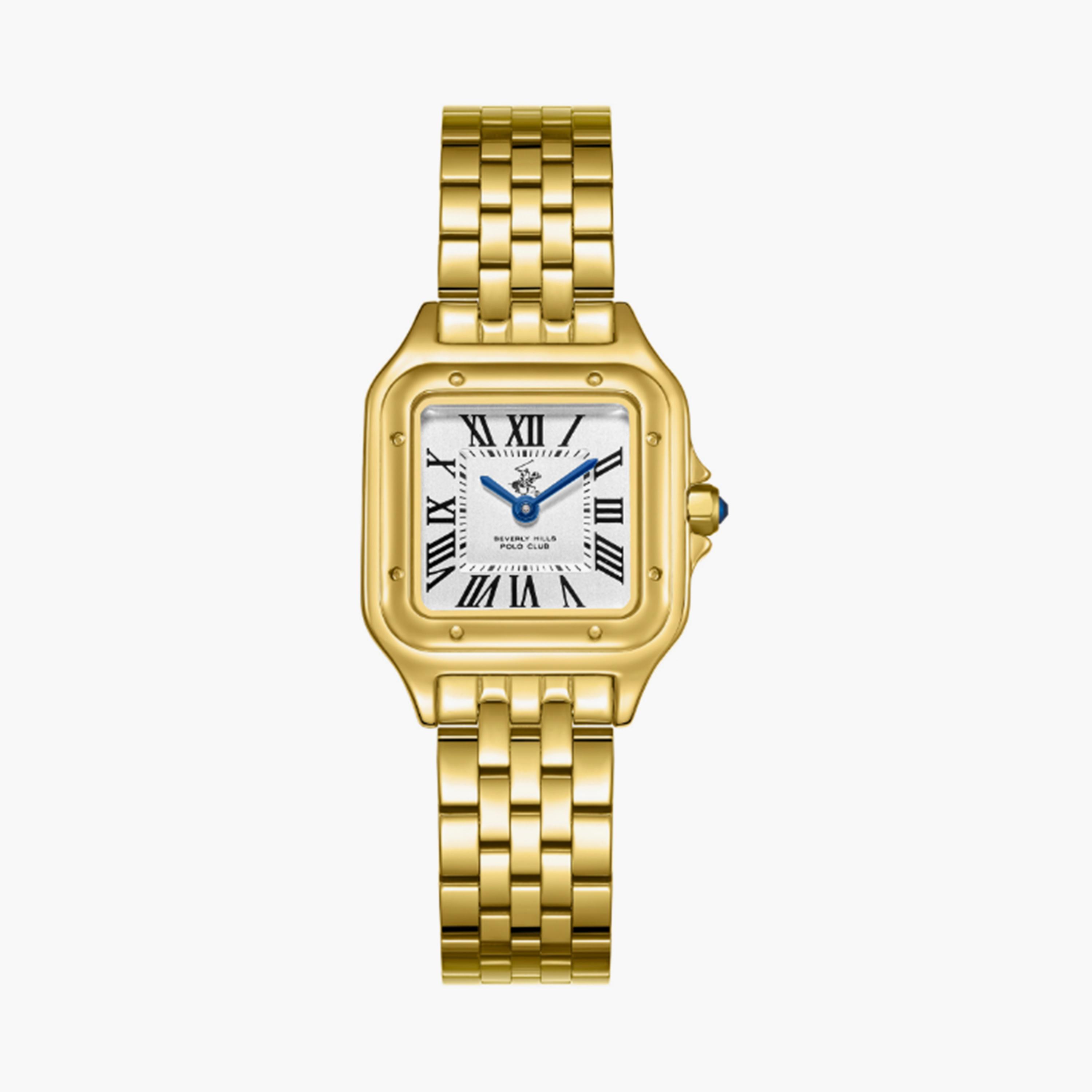 بيفرلي هيلز بولو كلوب- ساعة  تناظرية للنساء سوار معدني  27مم لون ذهبي | BP3755C.130-women-watchesandjewellery-watches-image-1