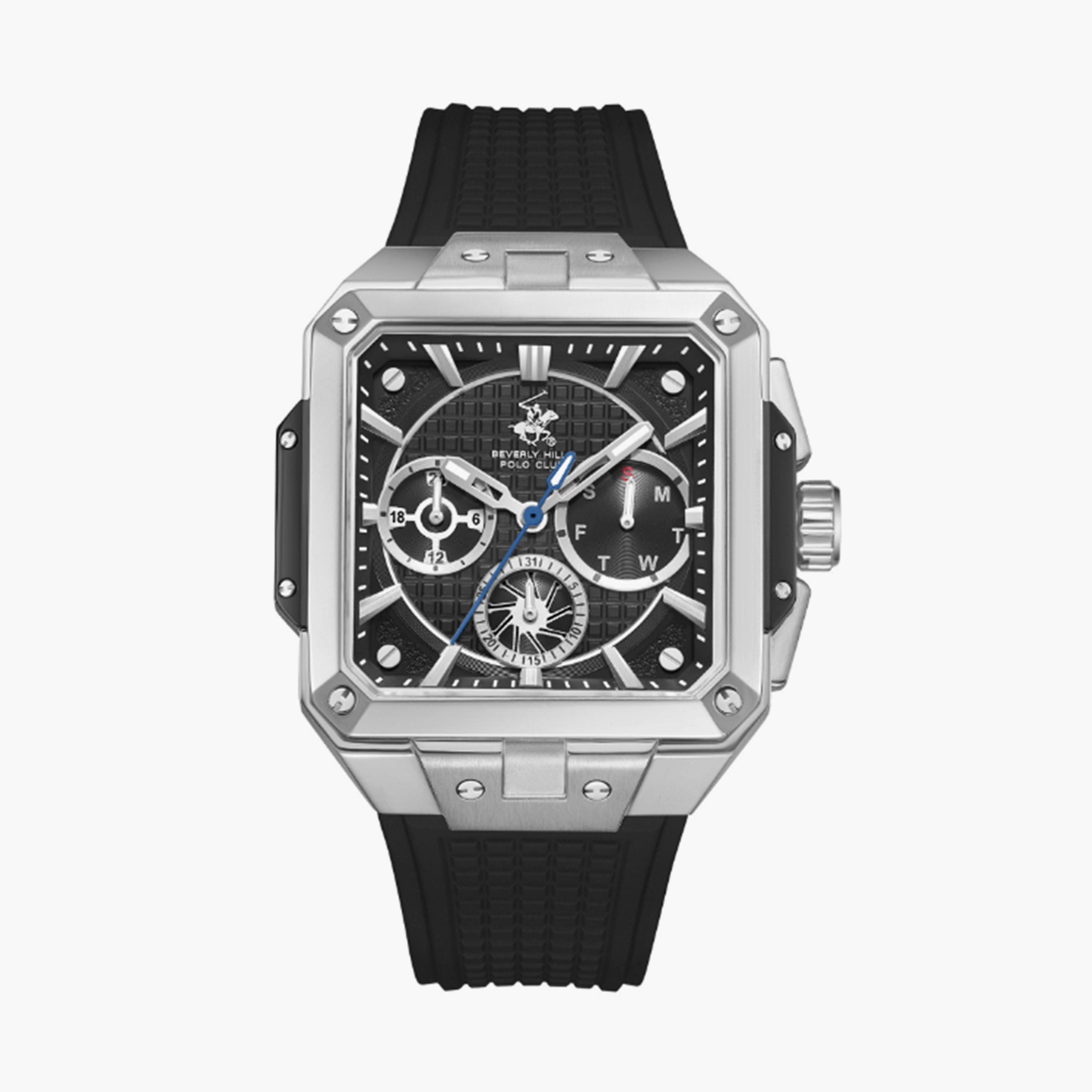 Beverly Hills Polo Club Men's 40MM Black Chronograph Silicone Strap Watch | BP3742X.351-men-watchesandjewellery-watches-image-1