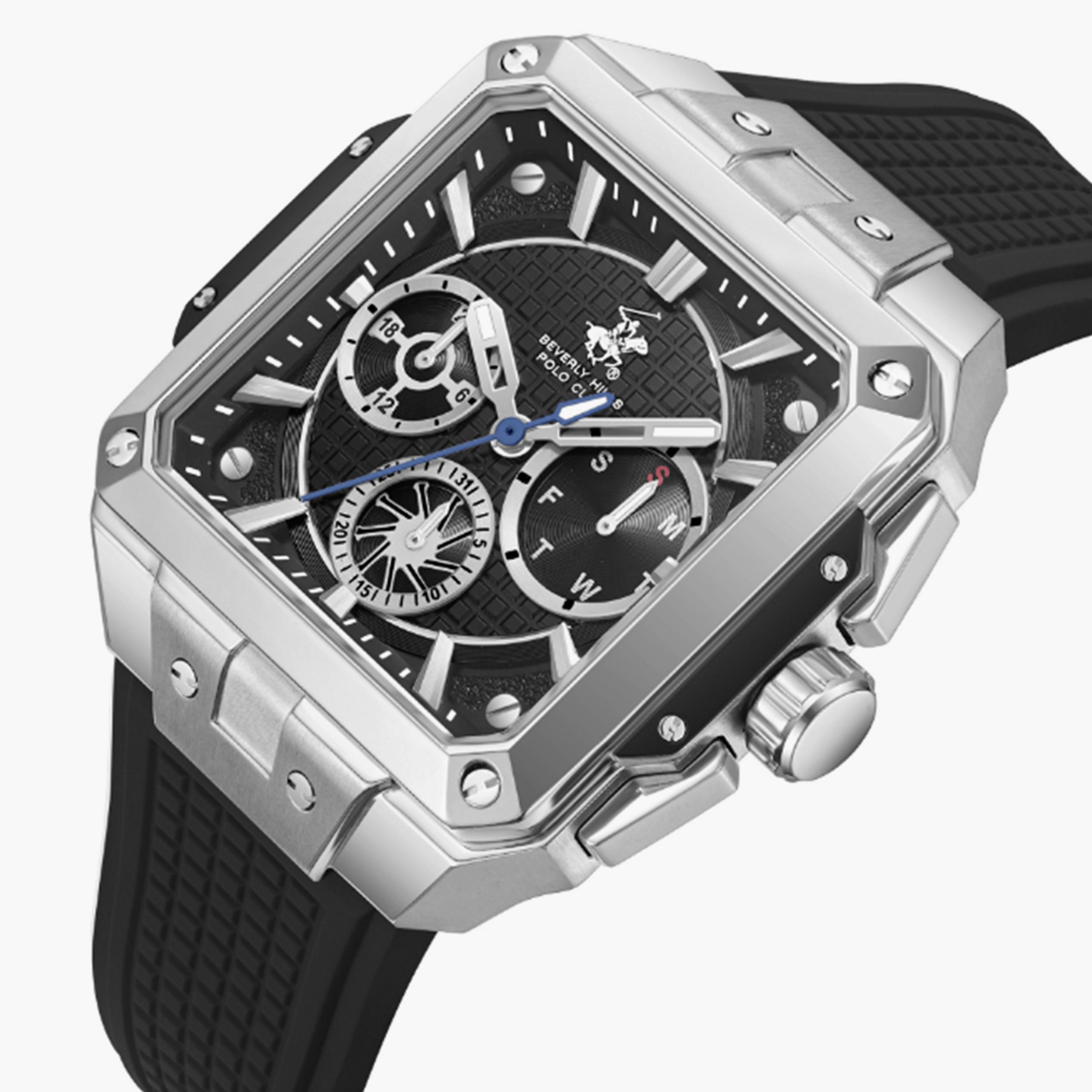 Beverly Hills Polo Club Men's 40MM Black Chronograph Silicone Strap Watch | BP3742X.351-men-watchesandjewellery-watches-image-2