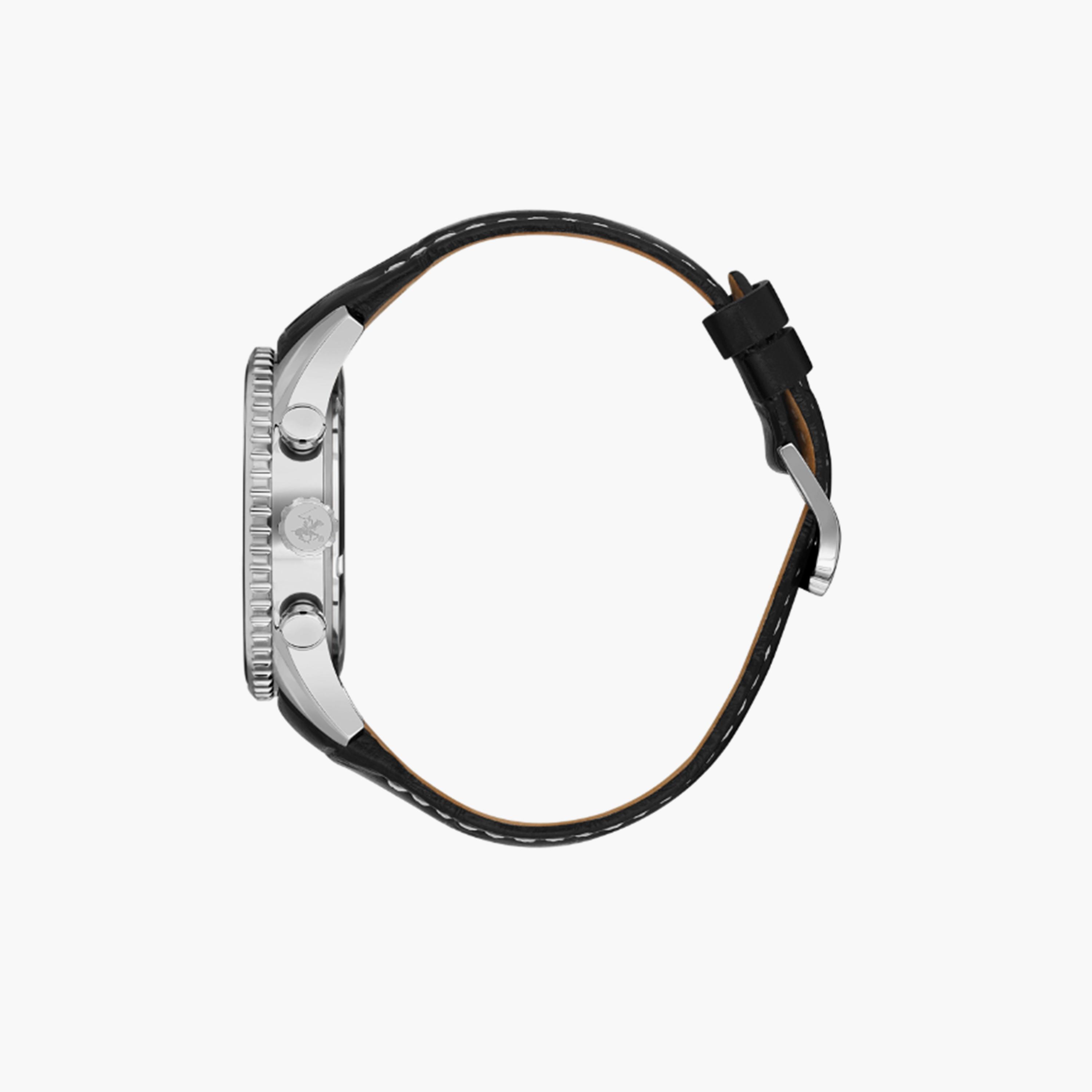 بيفرلي هيلز بولو كلوب- ساعة  كرونوغراف للرجال سوار جلدي  43مم لون أسود | BP3723X.351-men-watchesandjewellery-watches-image-2