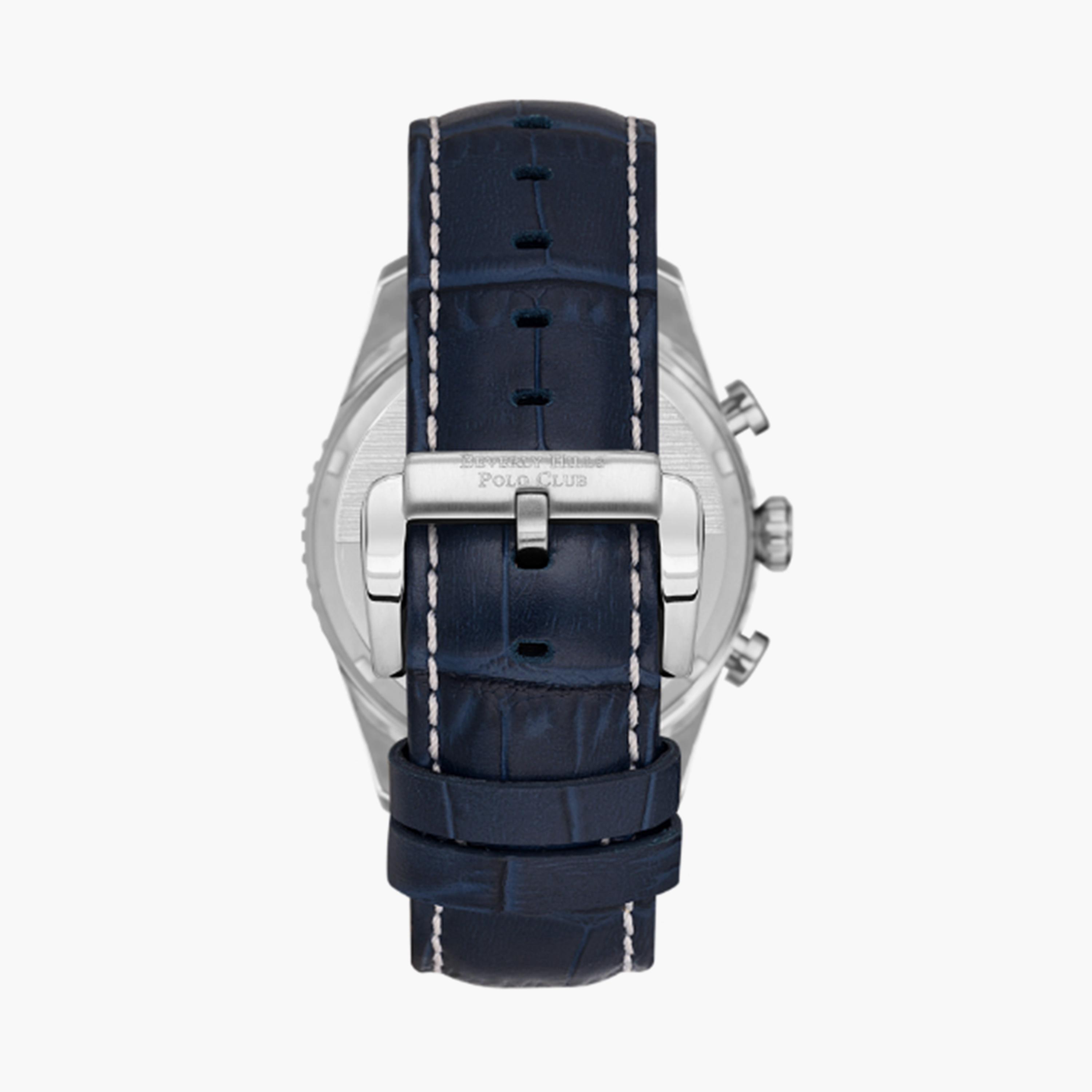 Beverly Hills Polo Club Men's 43MM Blue Chronograph Leather Strap Watch | BP3723X.399-men-watchesandjewellery-watches-image-3