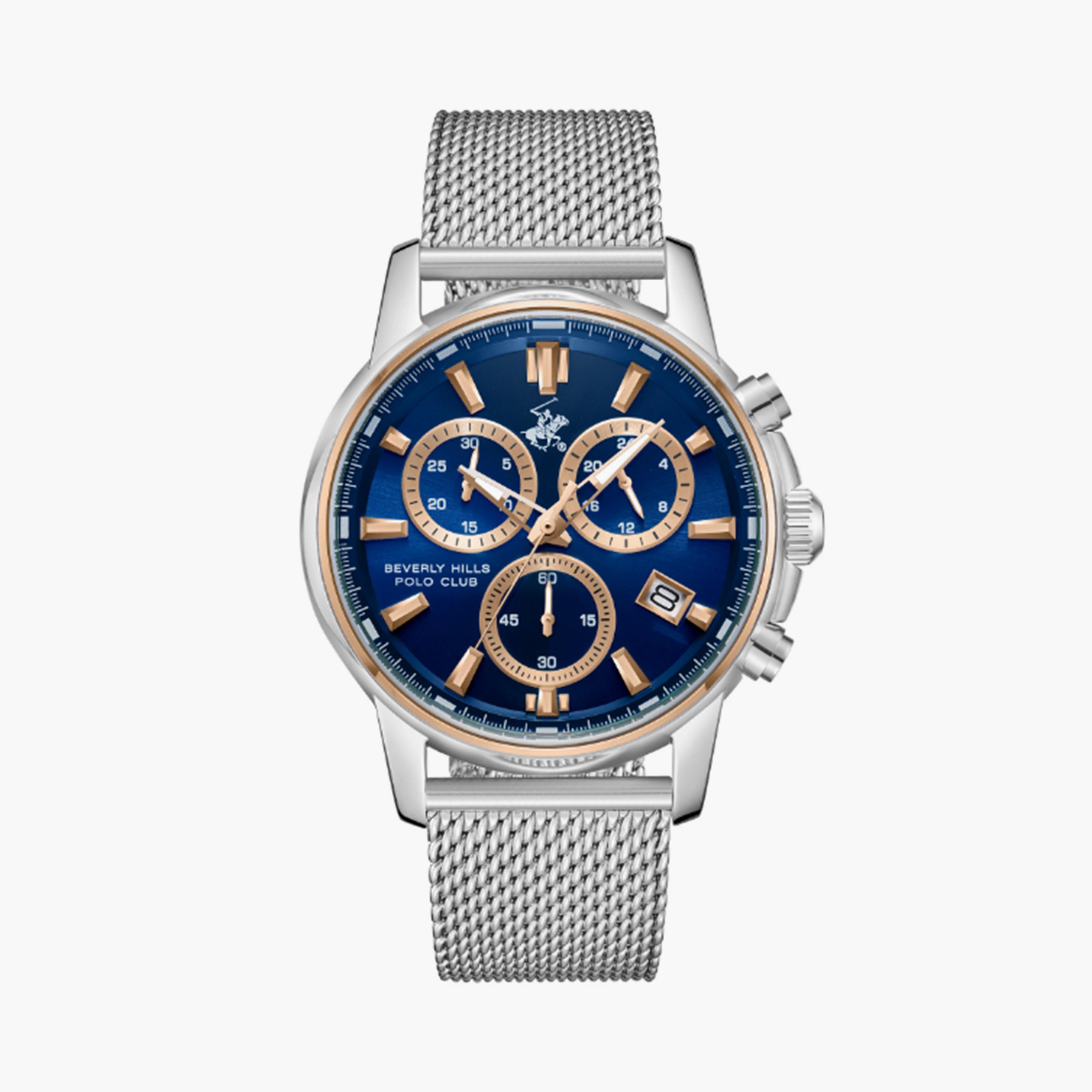 بيفرلي هيلز بولو كلوب- ساعة  تناظرية للرجال سوار معدني  44مم لون فضي | BP3647X.390-men-watchesandjewellery-watches-image-1