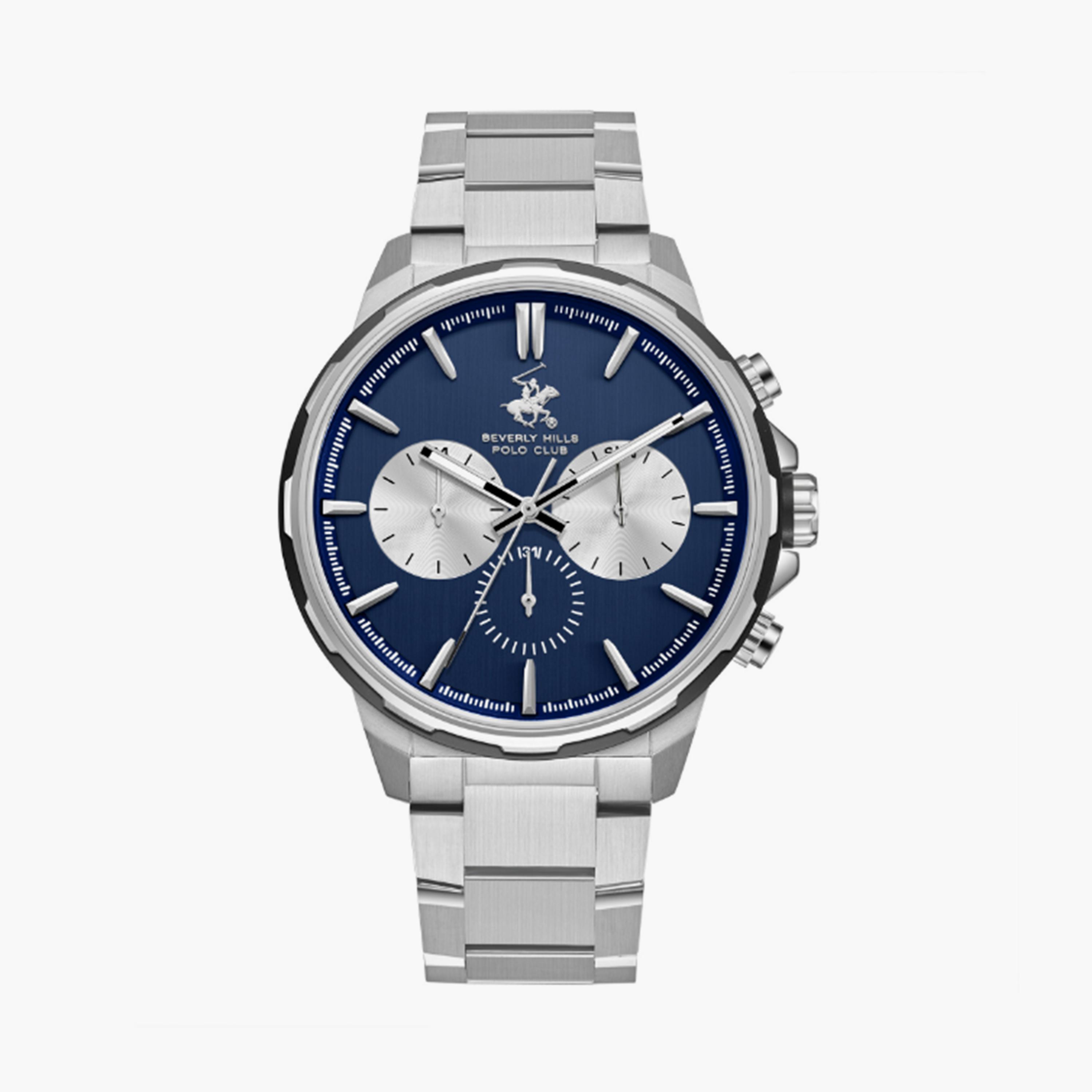 بيفرلي هيلز بولو كلوب- ساعة  تناظرية للرجال سوار معدني  45مم لون فضي | BP3651X.390-men-watchesandjewellery-watches-image-1