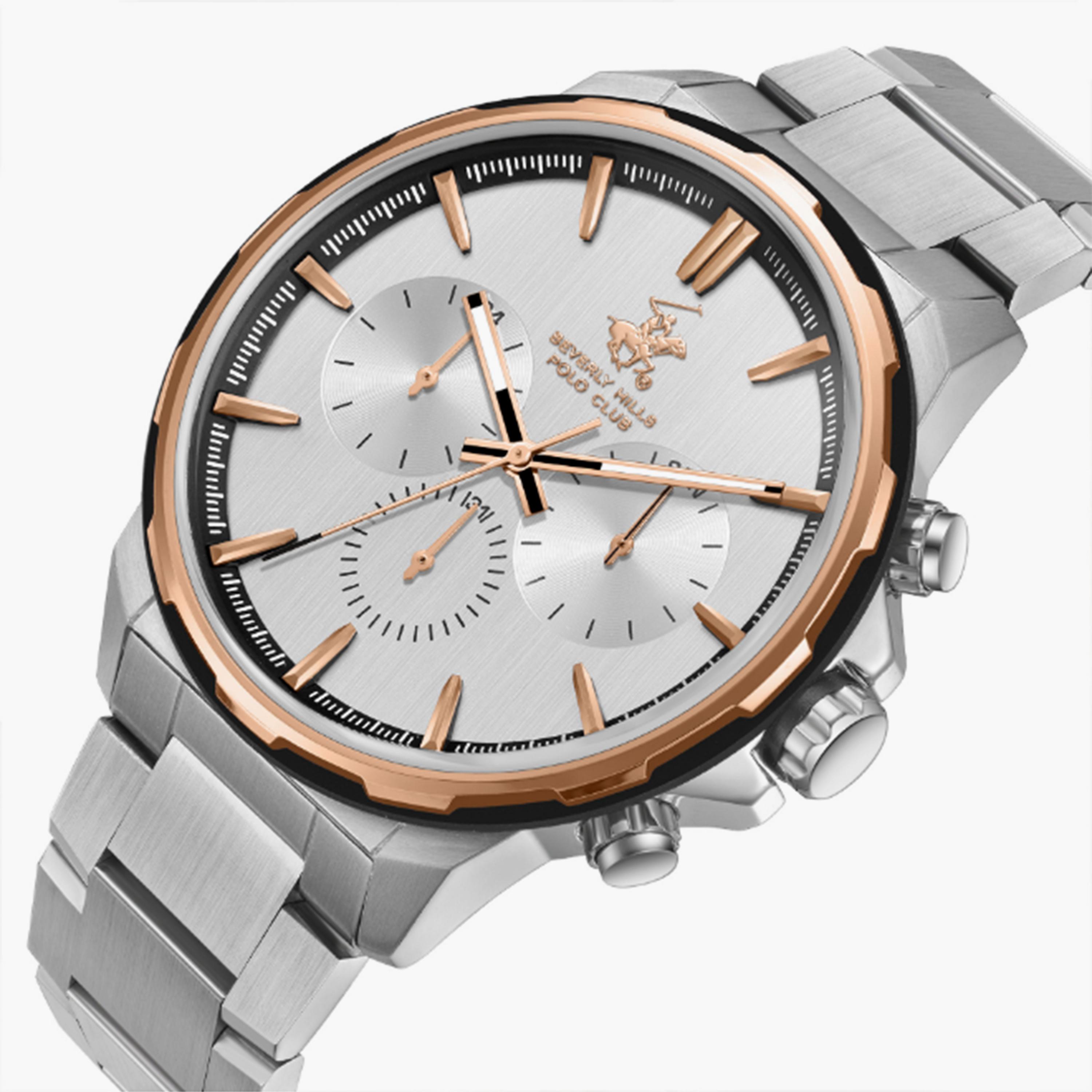 بيفرلي هيلز بولو كلوب- ساعة  تناظرية للرجال سوار معدني  45مم لون فضي | BP3651X.330-men-watchesandjewellery-watches-image-2