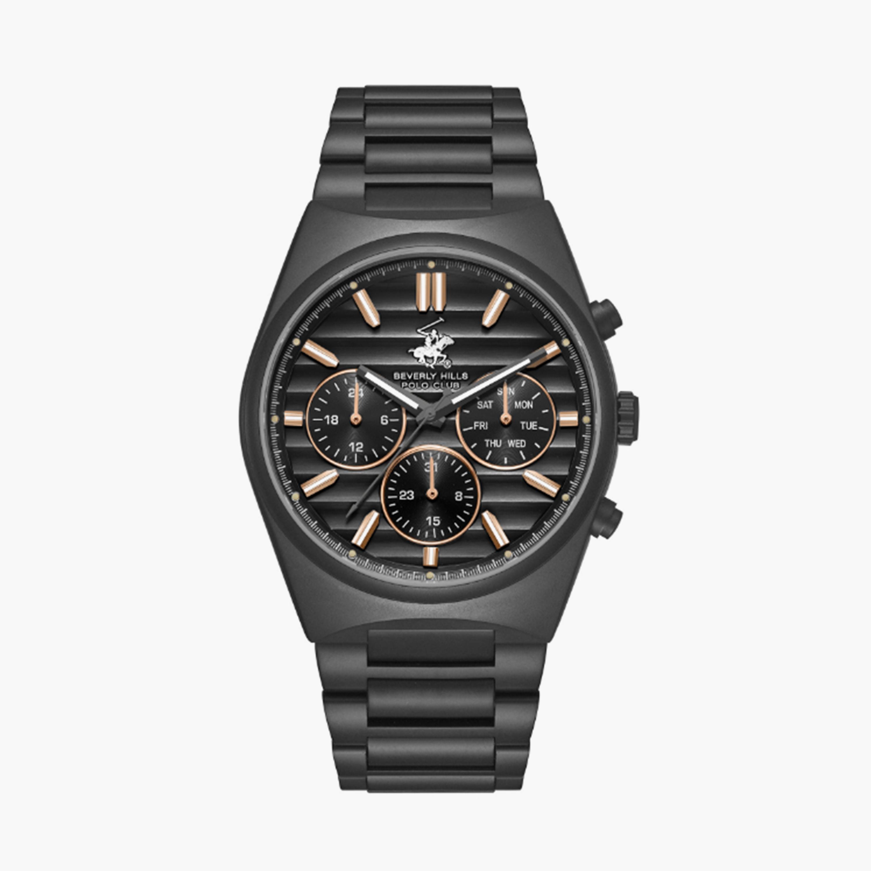 بيفرلي هيلز بولو كلوب- ساعة  كرونوغراف للرجال سوار معدني  41مم لون أسود | BP3744X.651-men-watchesandjewellery-watches-image-1