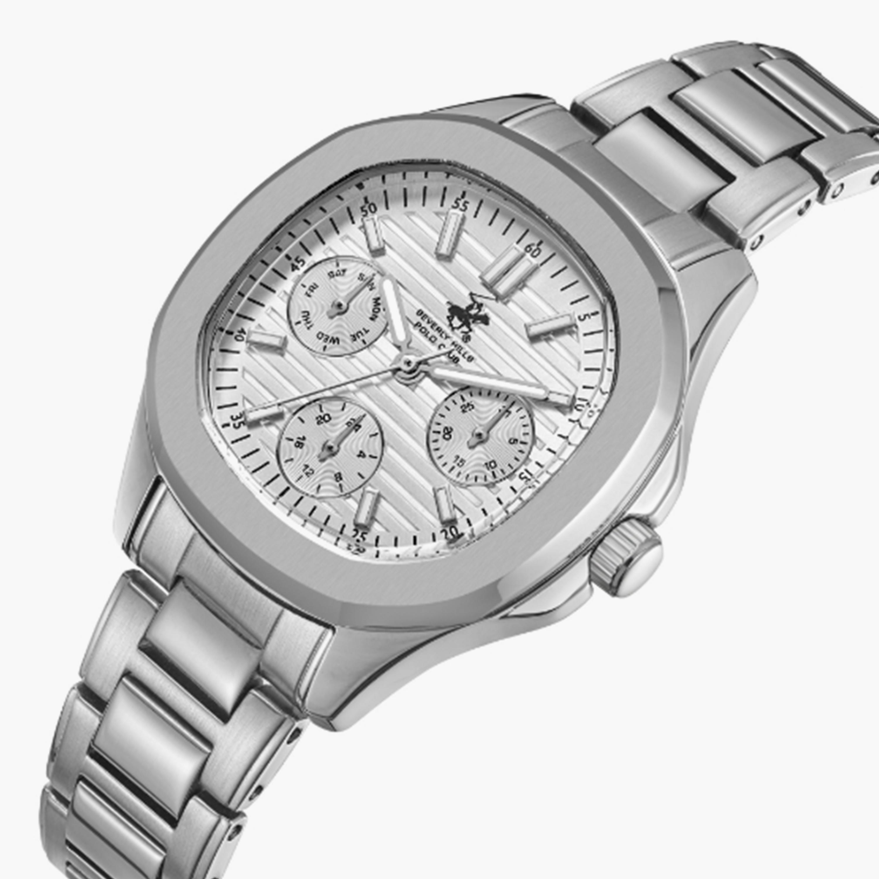 بيفرلي هيلز بولو كلوب- ساعة  كرونوغراف للنساء سوار معدني  34مم لون فضي | BP3700C.330-women-watchesandjewellery-watches-image-2