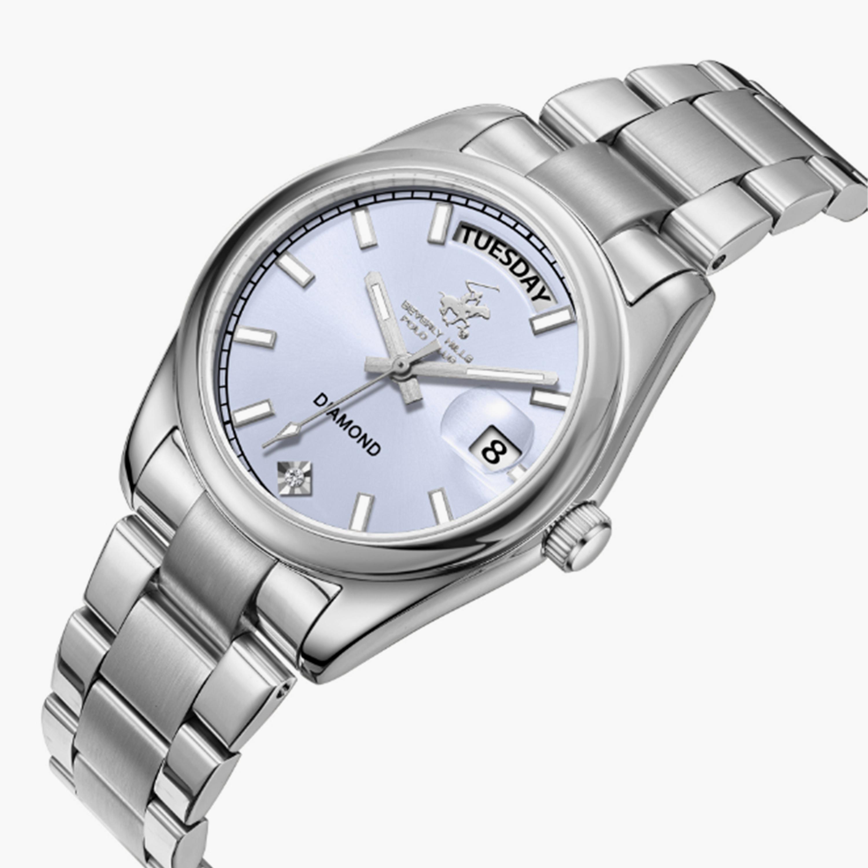بيفرلي هيلز بولو كلوب- ساعة  تناظرية للنساء سوار معدني  34مم لون فضي | BP3709X.360-women-watchesandjewellery-watches-image-4