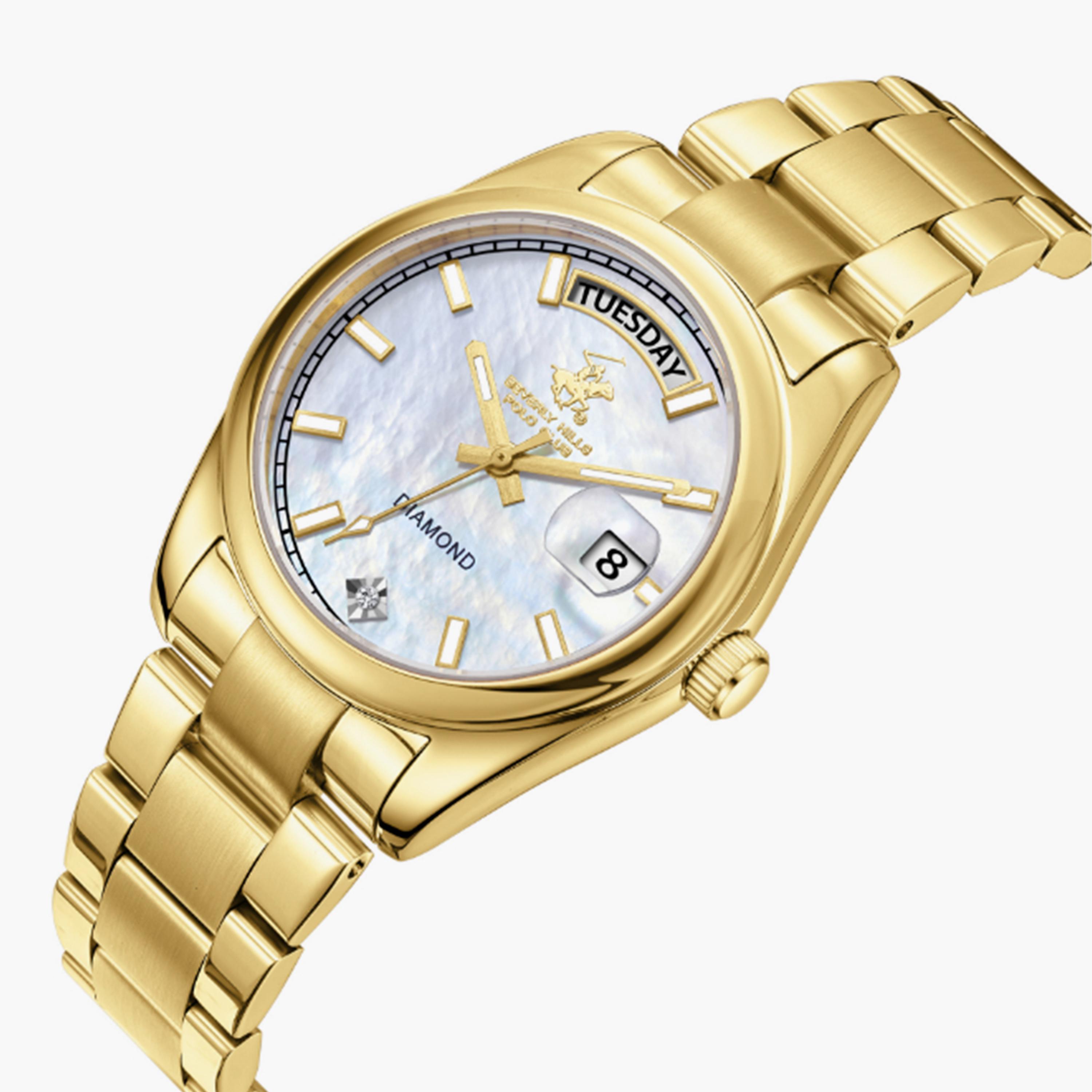 بيفرلي هيلز بولو كلوب- ساعة  تناظرية للنساء سوار معدني  34مم لون ذهبي | BP3709X.120-women-watchesandjewellery-watches-image-4
