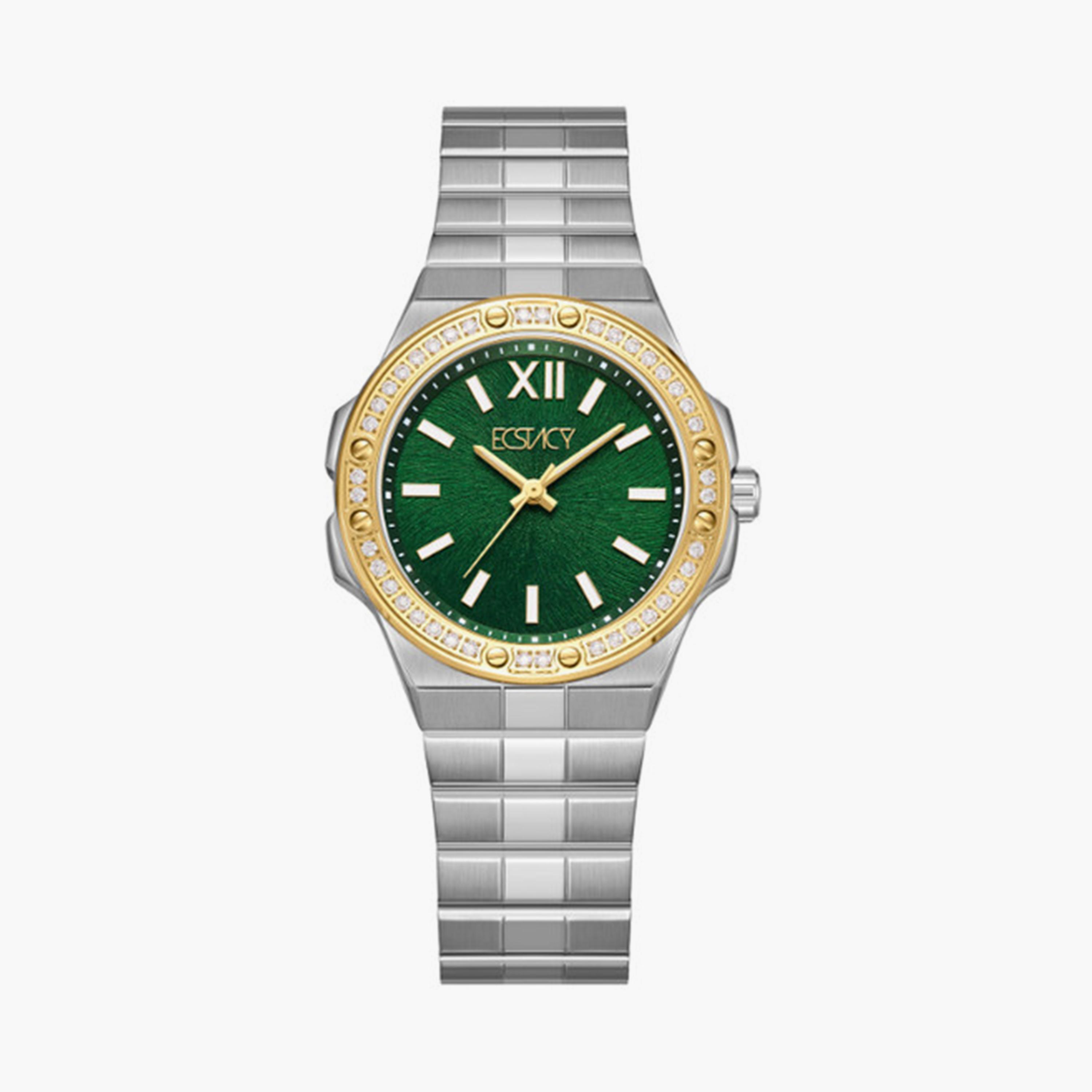 إكتاسي- ساعة  تناظرية للنساء سوار ستانلس ستيل  32مم لون فضي | E24502-SBSHG-women-watchesandjewellery-watches-image-1