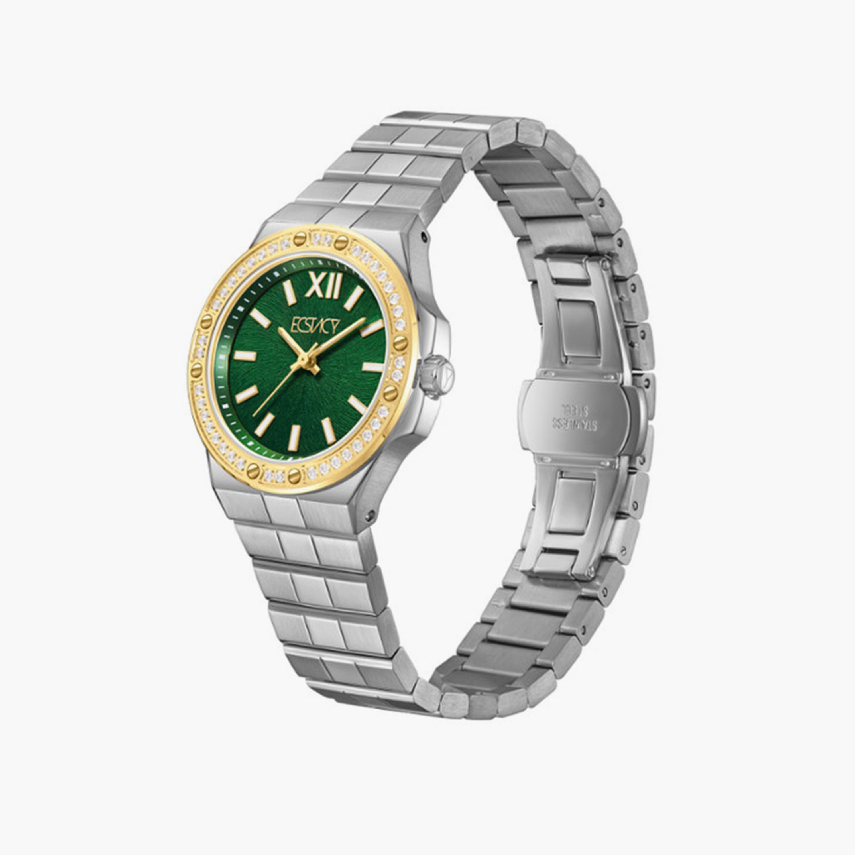 إكتاسي- ساعة  تناظرية للنساء سوار ستانلس ستيل  32مم لون فضي | E24502-SBSHG-women-watchesandjewellery-watches-image-2