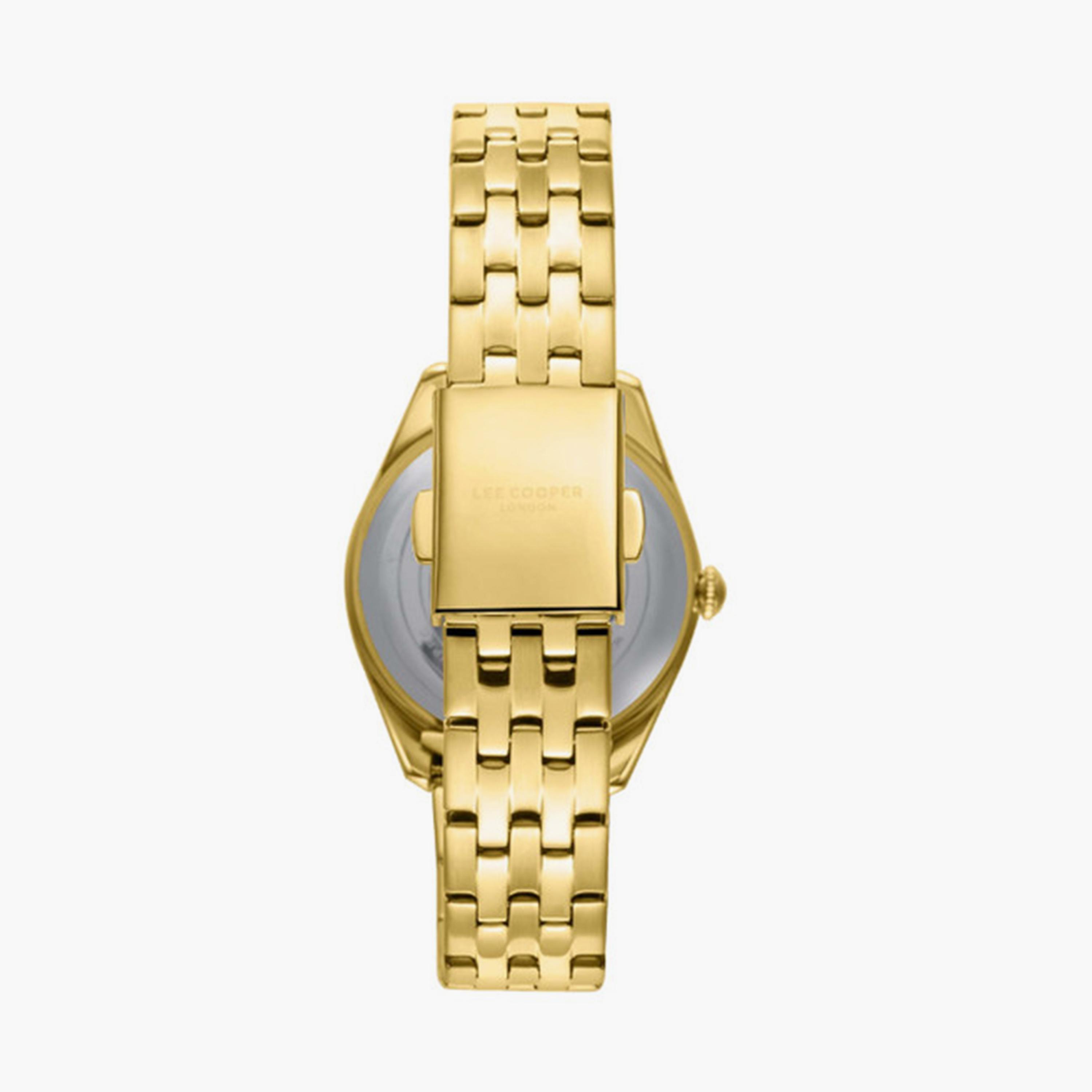 لي كوبر- ساعة  تناظرية للنساء سوار معدني  34مم لون ذهبي | LC08038.130-women-watchesandjewellery-watches-image-4