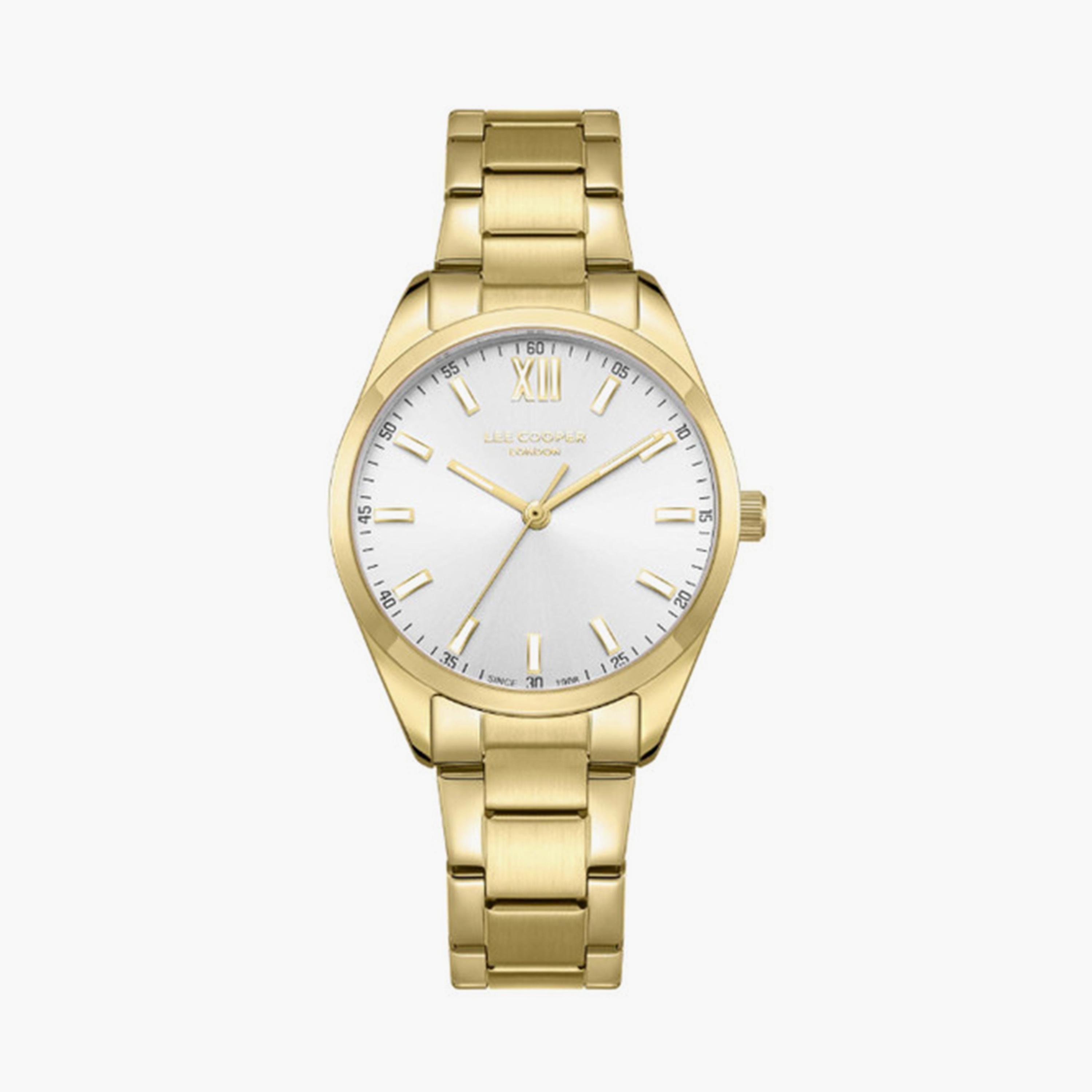 لي كوبر- ساعة  تناظرية للنساء سوار معدني  21مم لون ذهبي | LC08014.130-women-watchesandjewellery-watches-image-1
