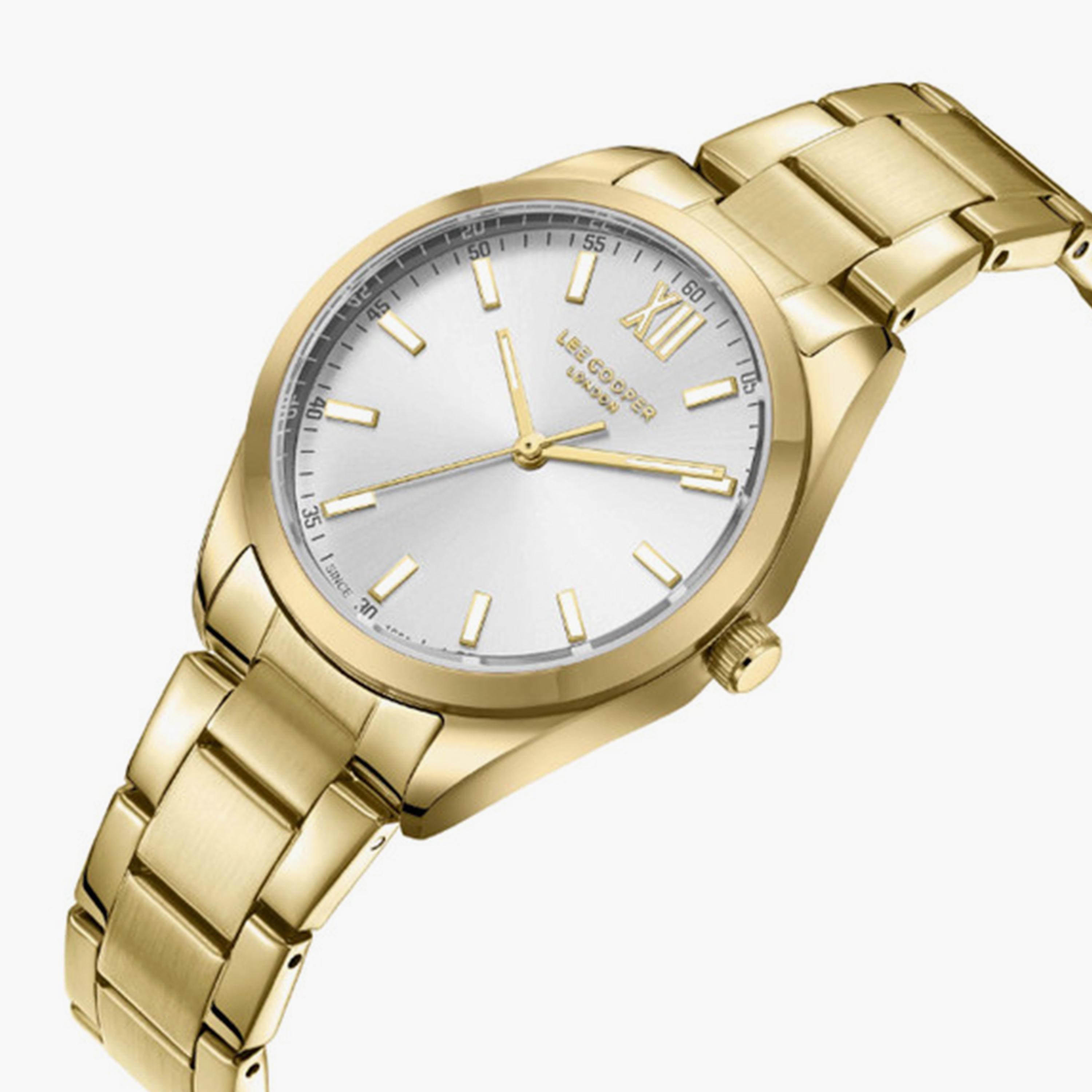 لي كوبر- ساعة  تناظرية للنساء سوار معدني  21مم لون ذهبي | LC08014.130-women-watchesandjewellery-watches-image-2