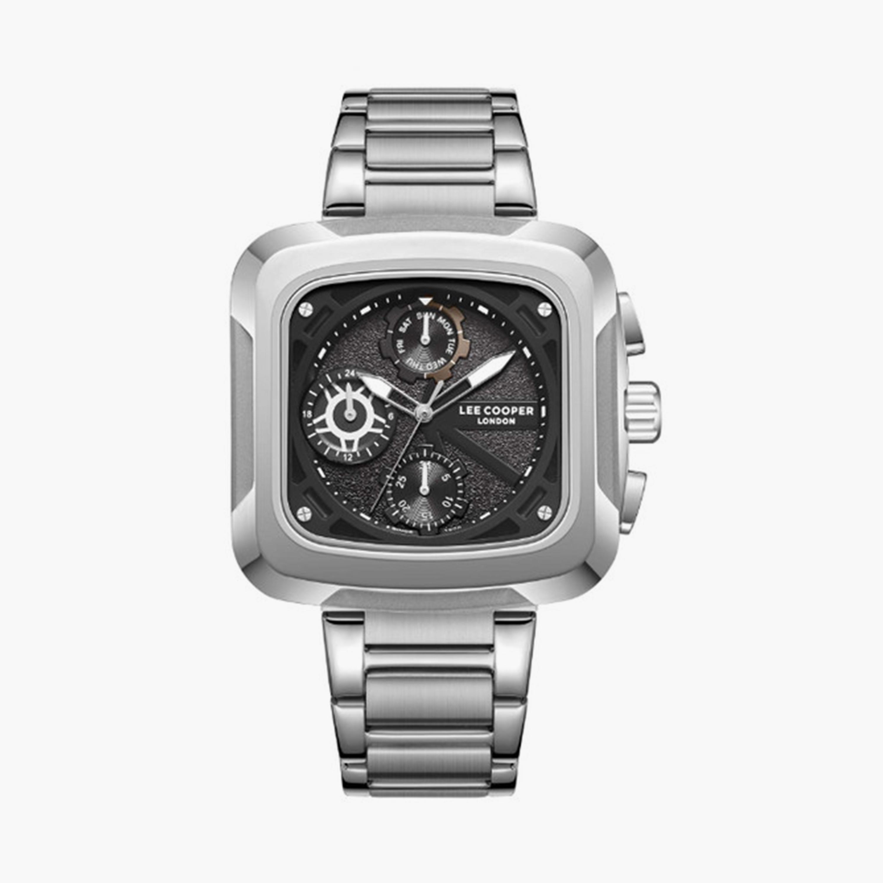 لي كوبر- ساعة  كرونوغراف للرجال سوار معدني  40مم لون فضي | LC08013.350-men-watchesandjewellery-watches-image-1