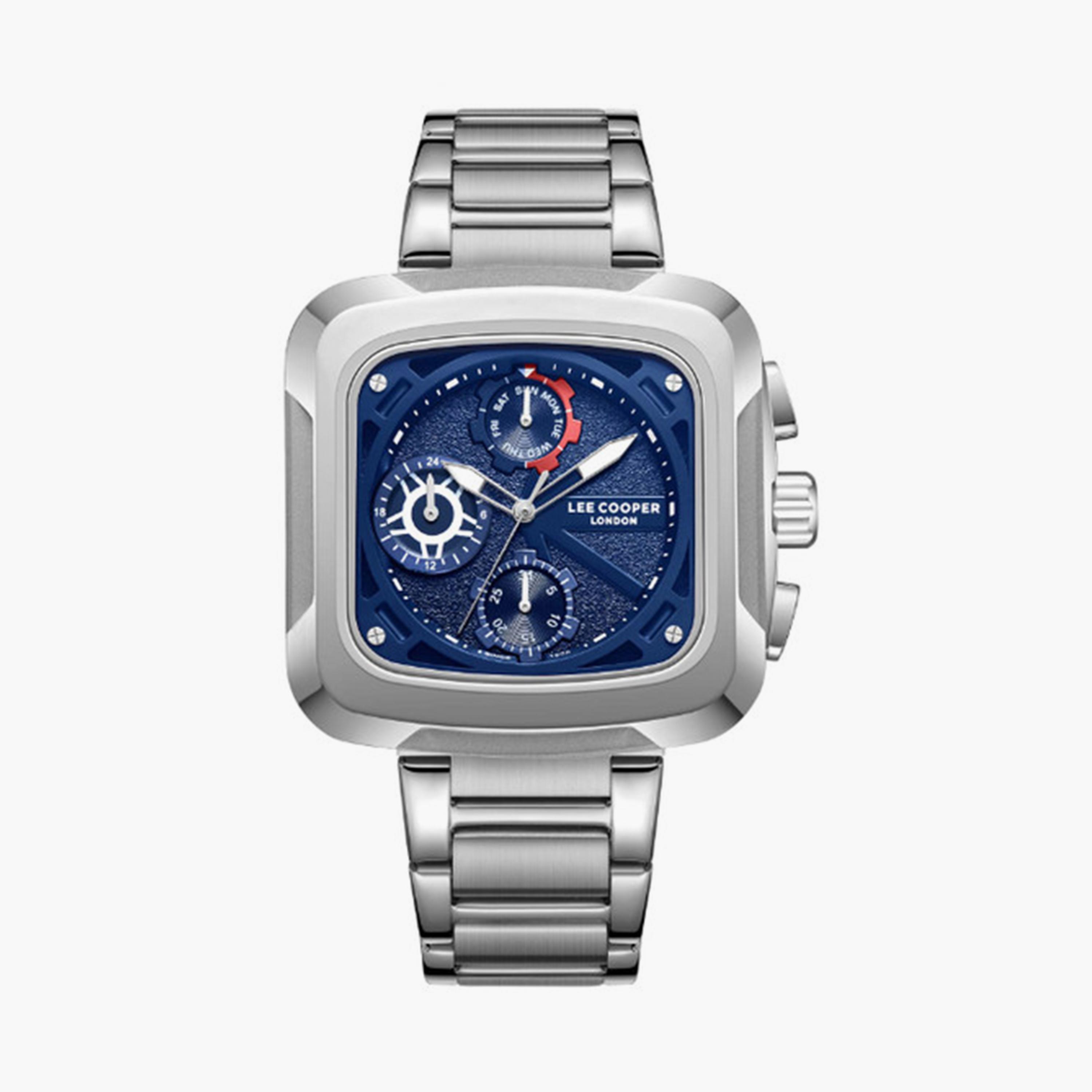لي كوبر- ساعة  كرونوغراف للرجال سوار معدني  40مم لون فضي | LC08013.390-men-watchesandjewellery-watches-image-1
