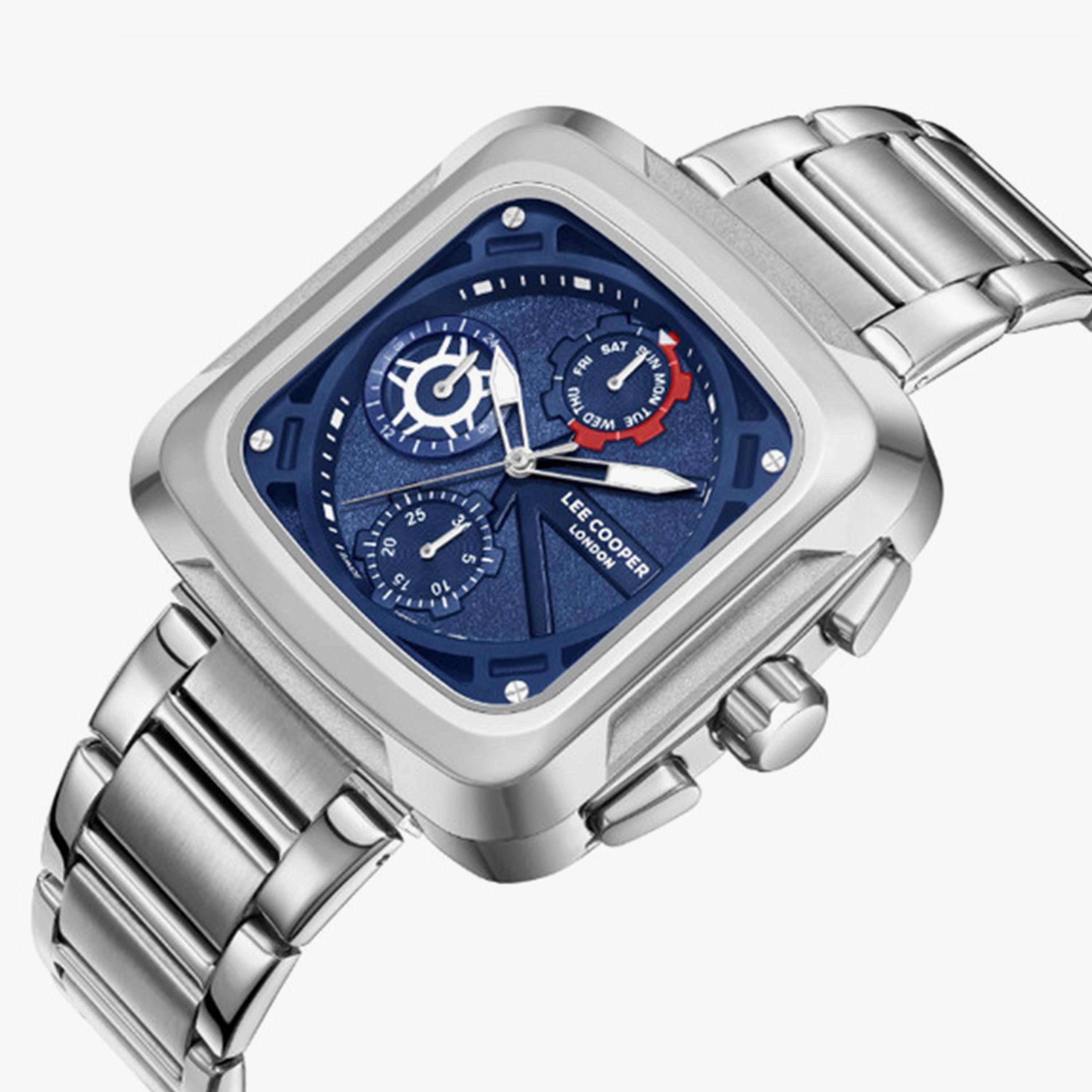 لي كوبر- ساعة  كرونوغراف للرجال سوار معدني  40مم لون فضي | LC08013.390-men-watchesandjewellery-watches-image-2