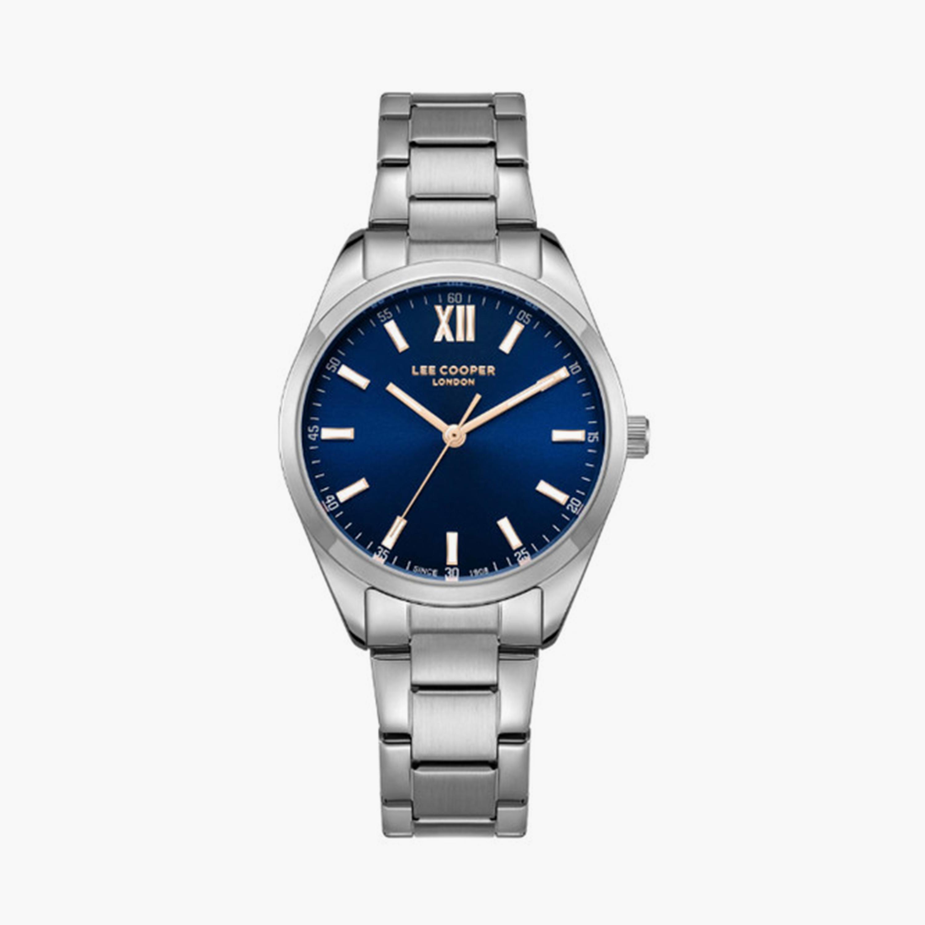 لي كوبر- ساعة  تناظرية للرجال سوار معدني  41مم لون فضي | LC08015.390-men-watchesandjewellery-watches-image-1