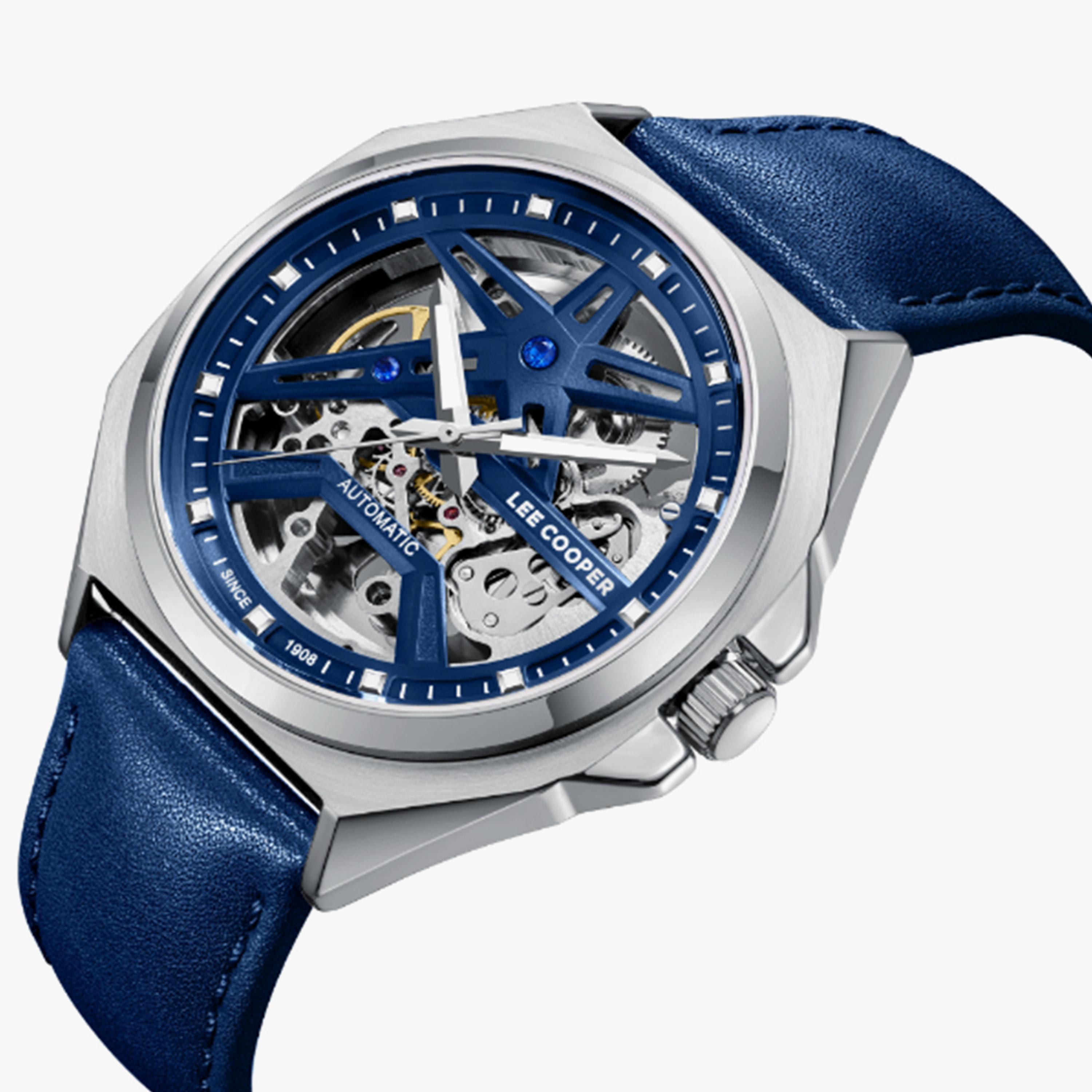 Lee Cooper Men's 44MM Blue Chronograph Leather Strap Watch | LC08103.399-men-watchesandjewellery-watches-image-2