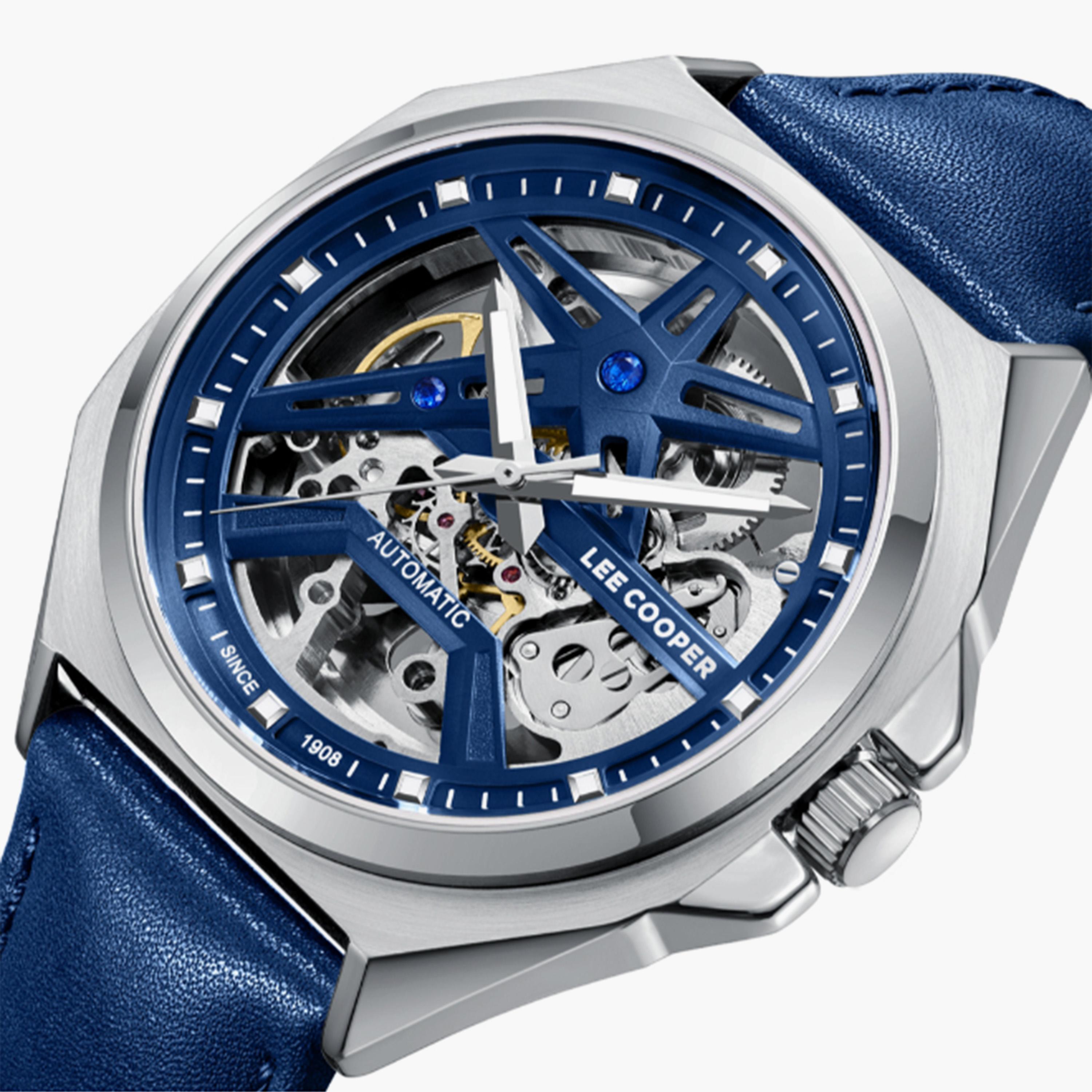 Lee Cooper Men's 44MM Blue Chronograph Leather Strap Watch | LC08103.399-men-watchesandjewellery-watches-image-5