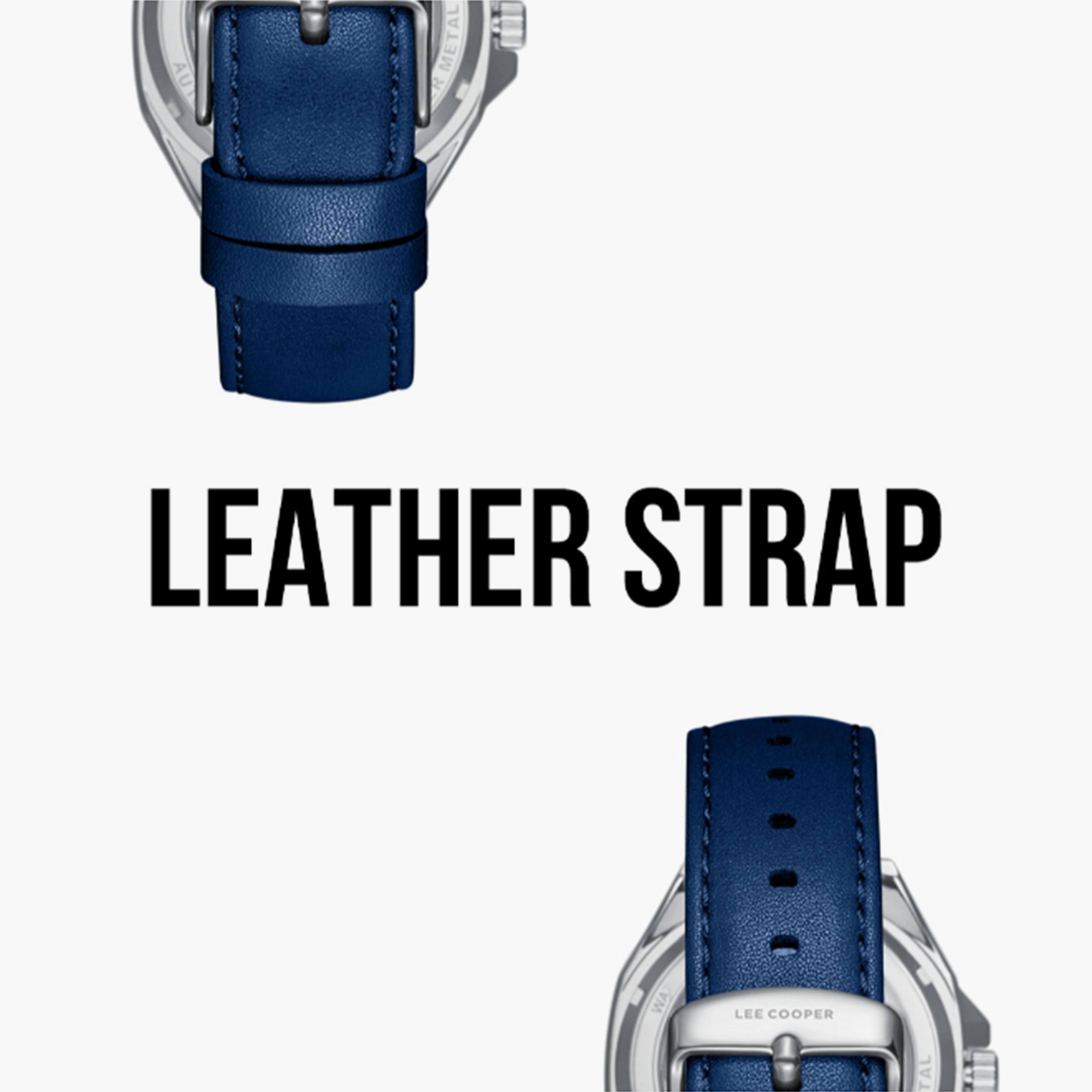 Lee Cooper Men's 44MM Blue Chronograph Leather Strap Watch | LC08103.399-men-watchesandjewellery-watches-image-6