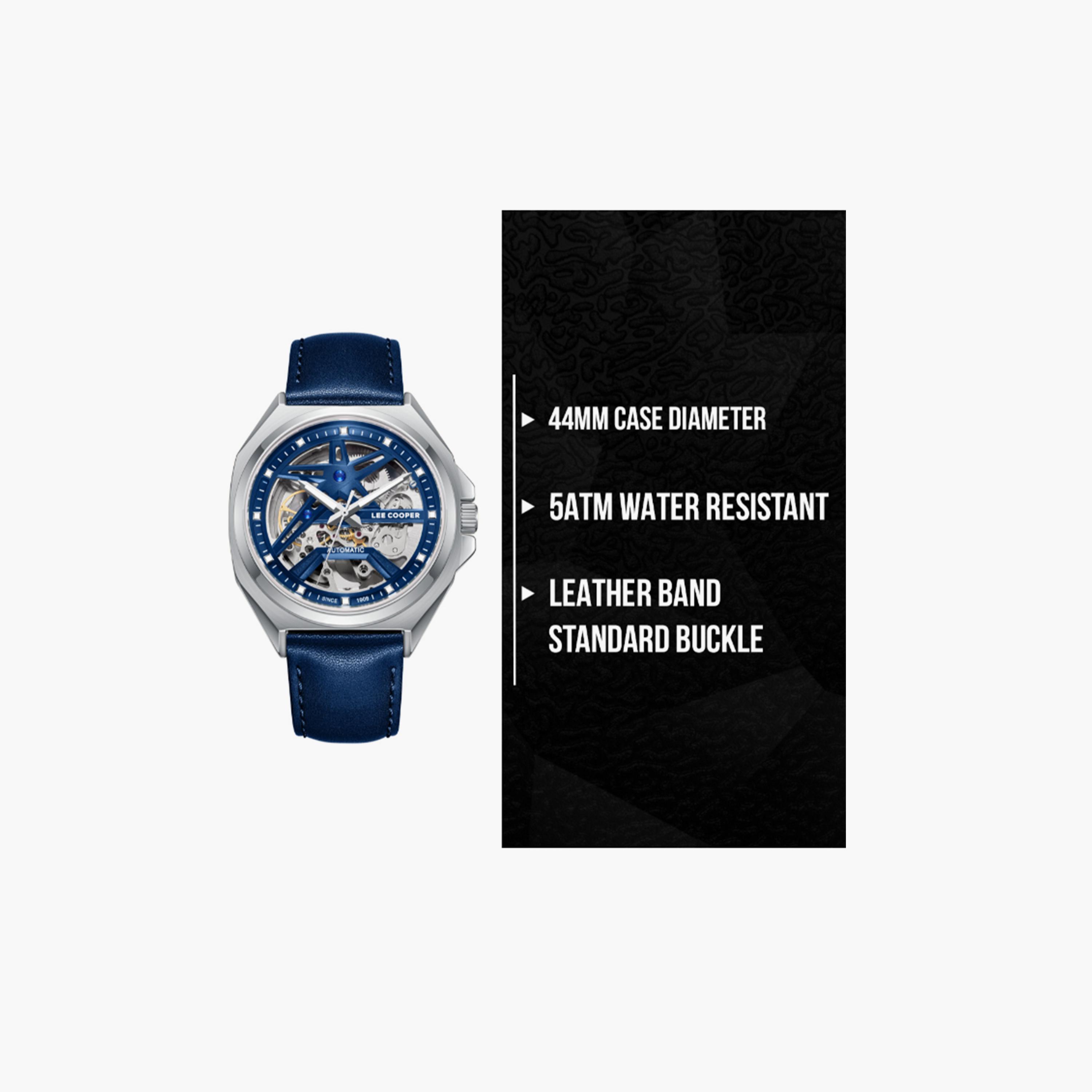 Lee Cooper Men's 44MM Blue Chronograph Leather Strap Watch | LC08103.399-men-watchesandjewellery-watches-image-9