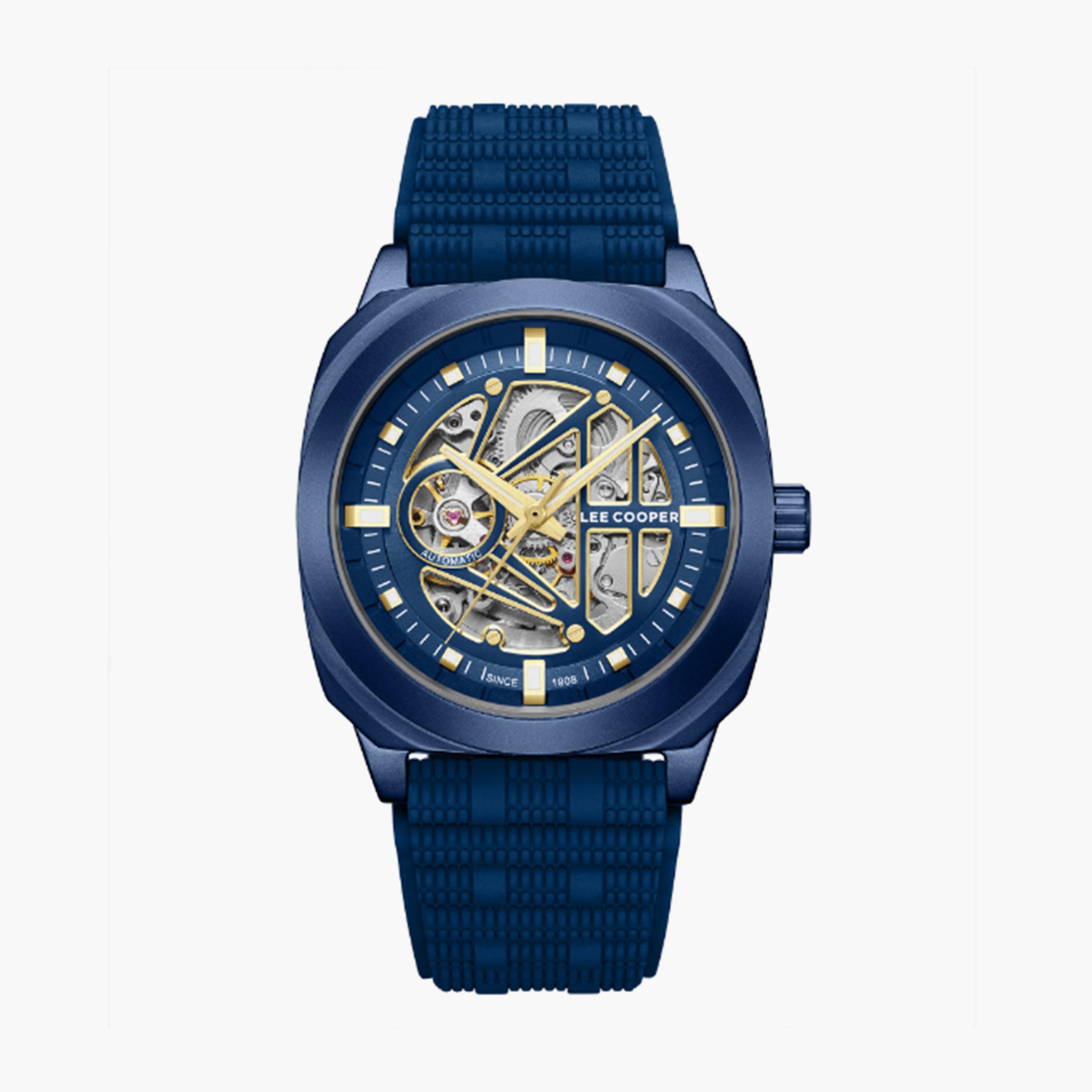 لي كوبر- ساعة  كرونوغراف للرجال سوار سيليكون  41مم لون أزرق | LC08074.999-men-watchesandjewellery-watches-image-1