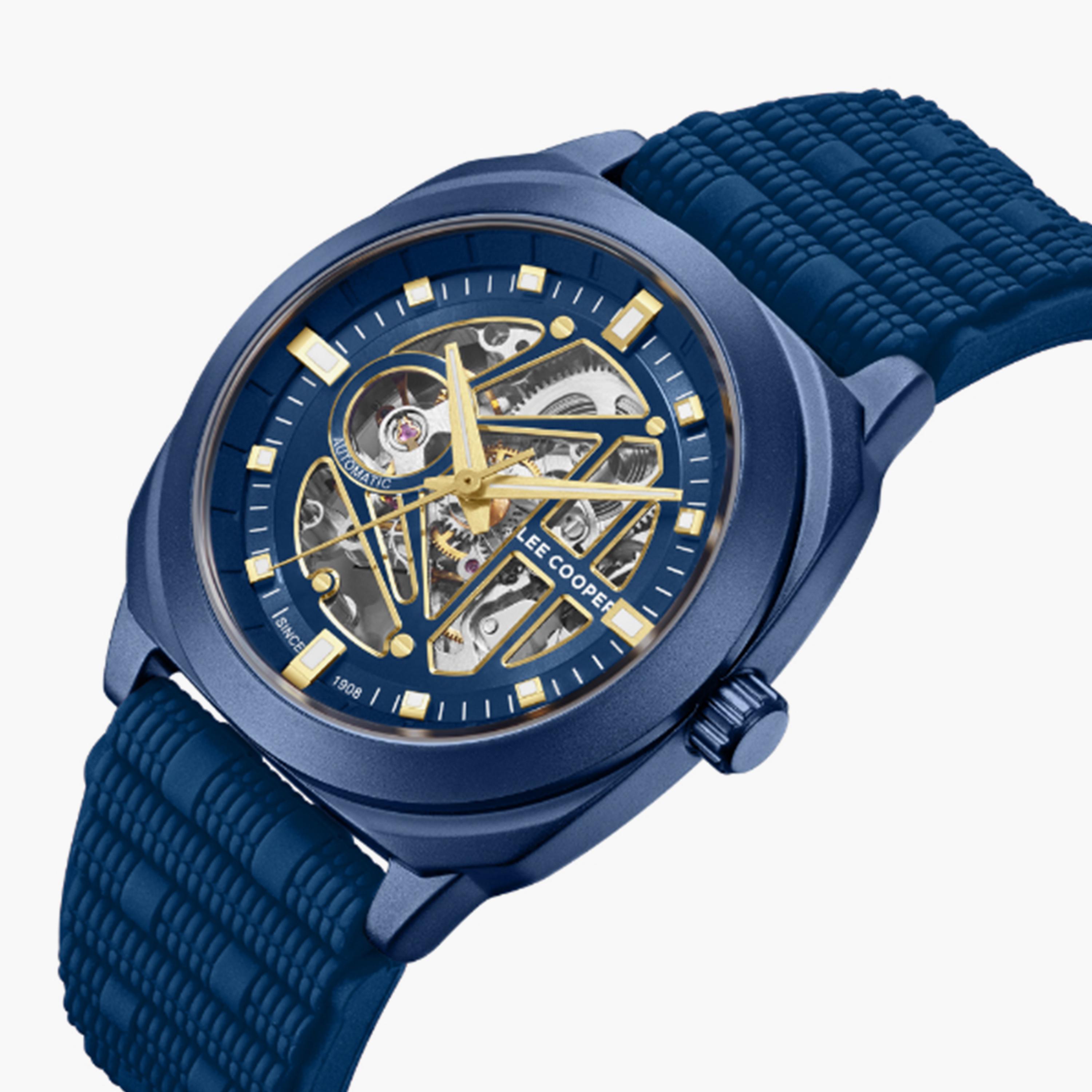 لي كوبر- ساعة  كرونوغراف للرجال سوار سيليكون  41مم لون أزرق | LC08074.999-men-watchesandjewellery-watches-image-2
