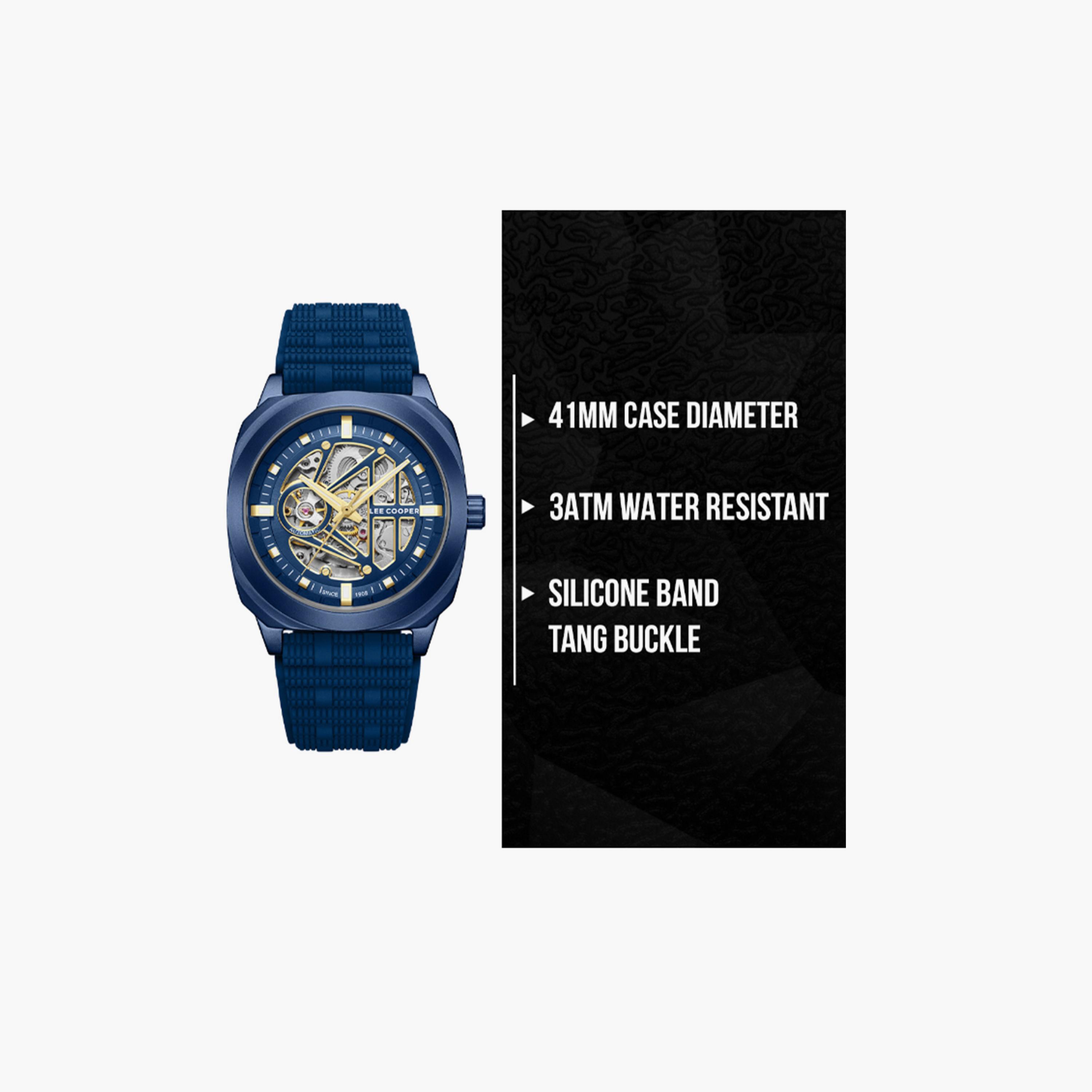 لي كوبر- ساعة  كرونوغراف للرجال سوار سيليكون  41مم لون أزرق | LC08074.999-men-watchesandjewellery-watches-image-9