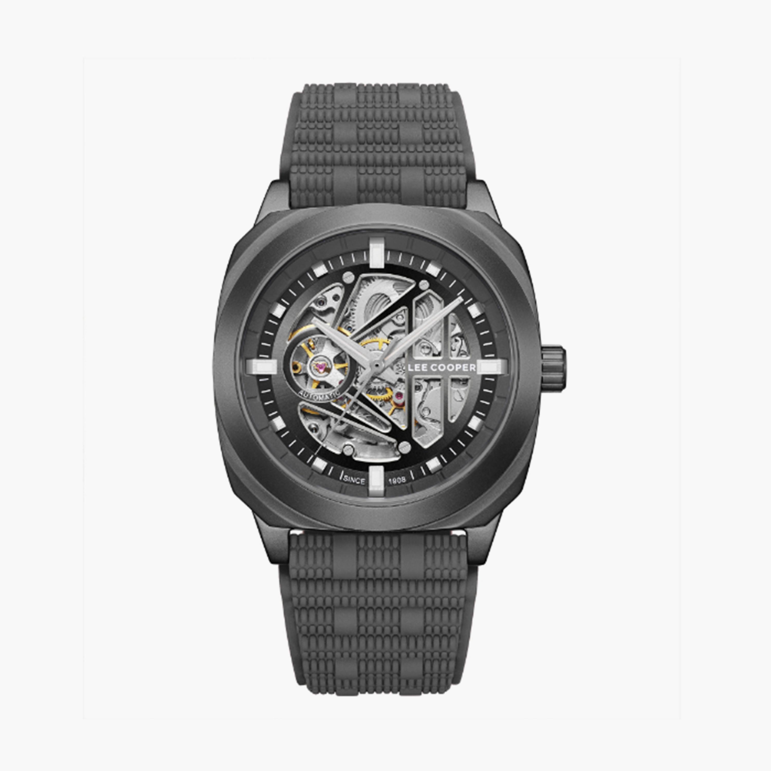 لي كوبر- ساعة  كرونوغراف للرجال سوار سيليكون  41مم لون رمادي | LC08074.066-men-watchesandjewellery-watches-image-1
