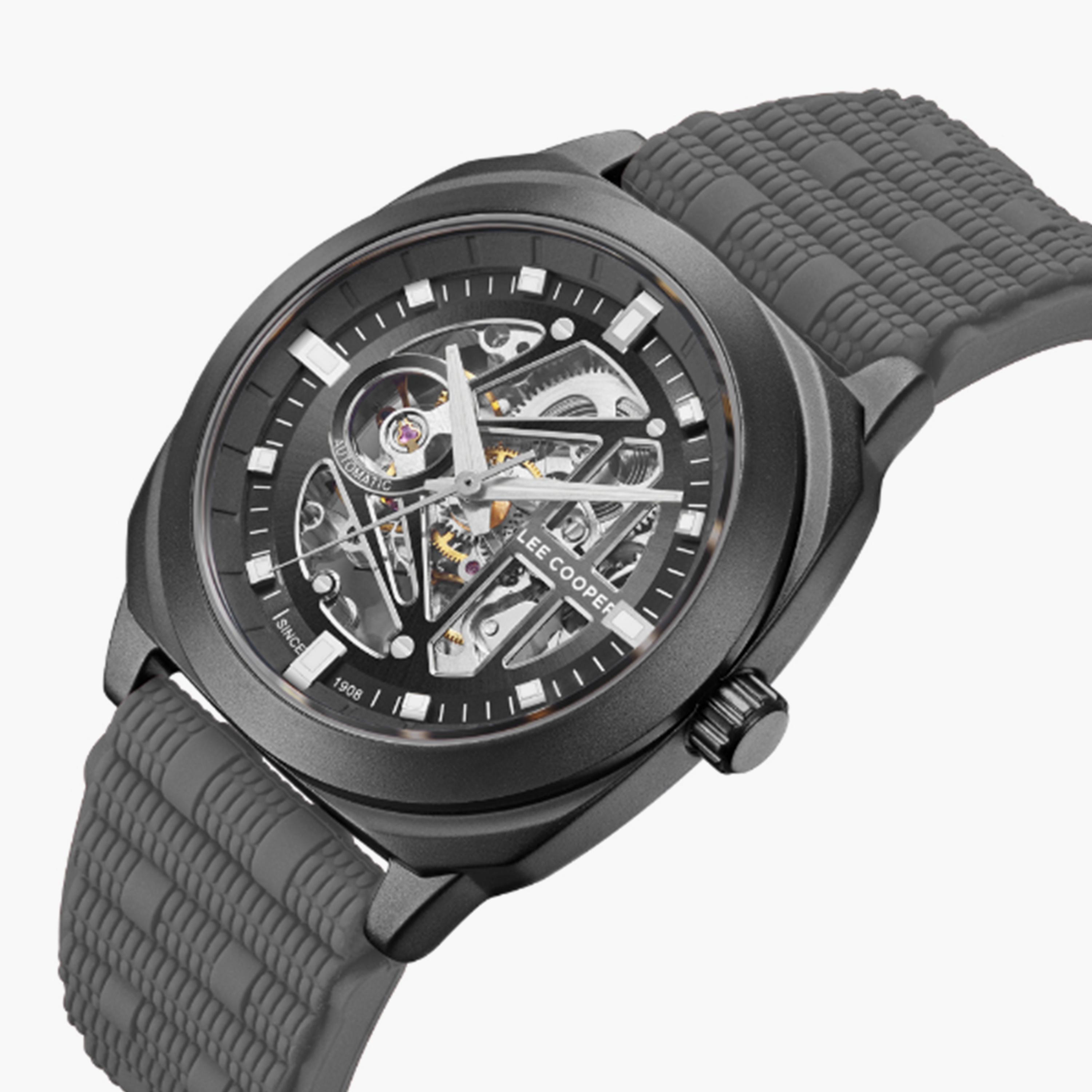 لي كوبر- ساعة  كرونوغراف للرجال سوار سيليكون  41مم لون رمادي | LC08074.066-men-watchesandjewellery-watches-image-2