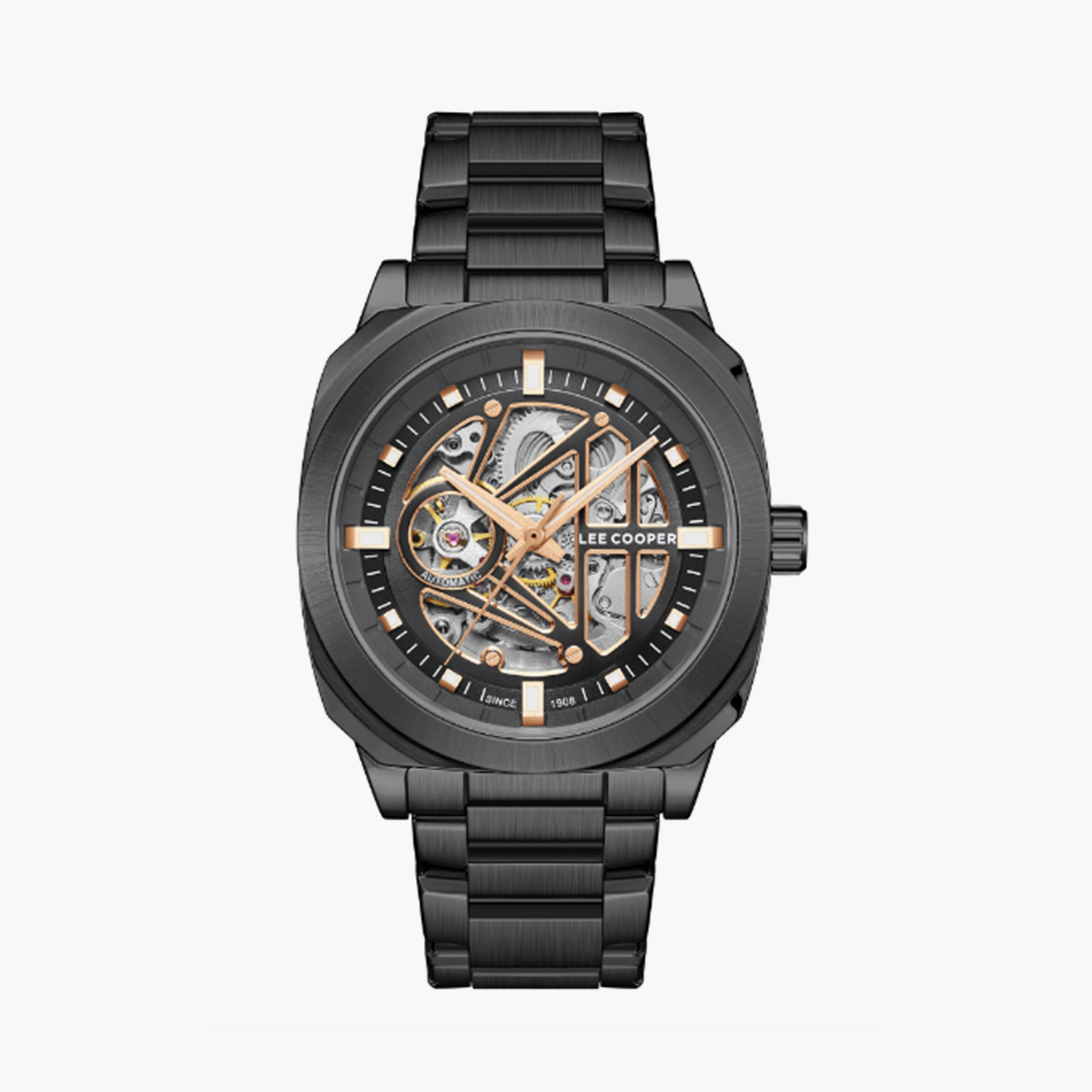 Lee Cooper Men's 41MM Black Chronograph Metal Strap Watch | LC08075.060-men-watchesandjewellery-watches-image-1