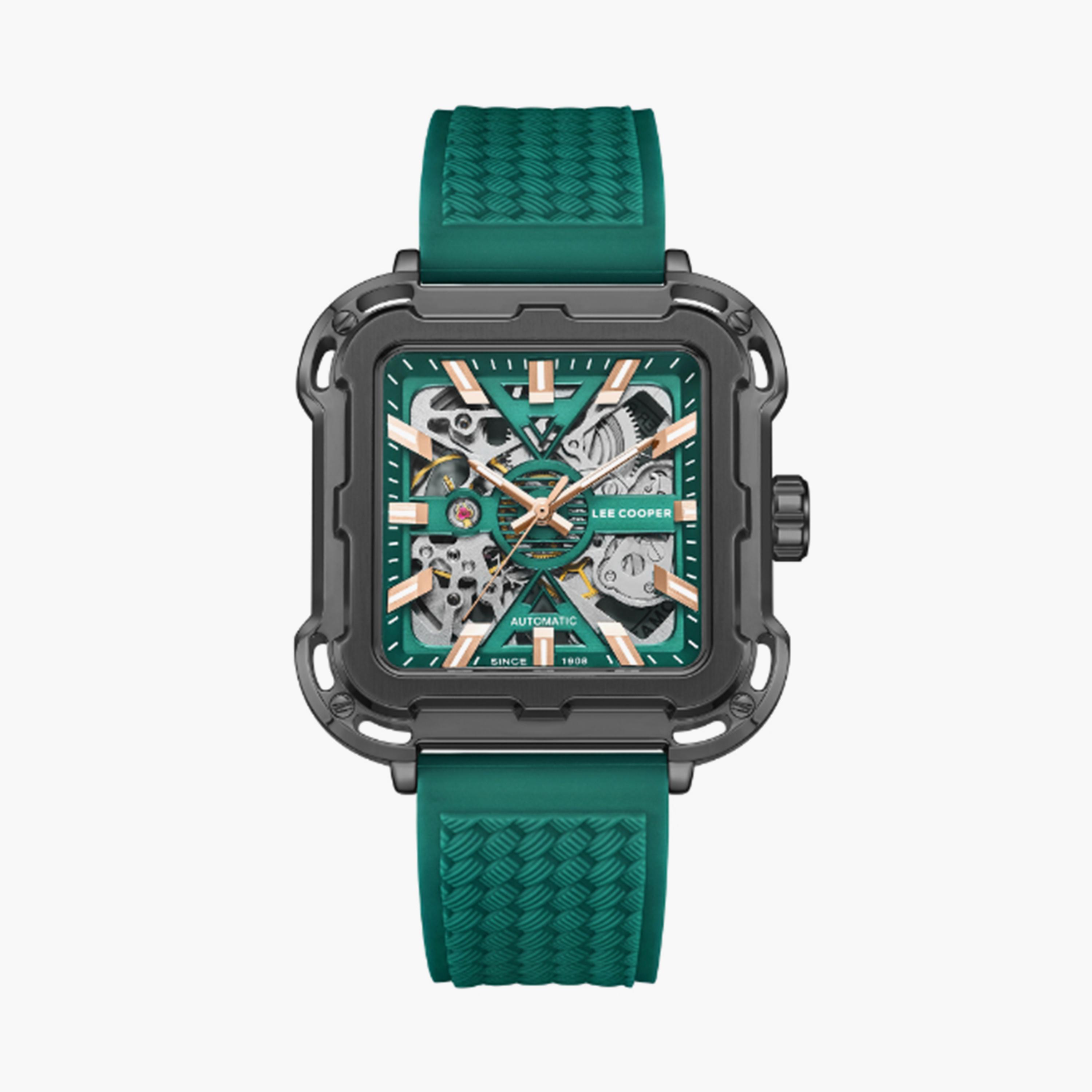 Lee Cooper Men's 49MM Green Chronograph Silicone Strap Watch | LC08072.067-men-watchesandjewellery-watches-image-1