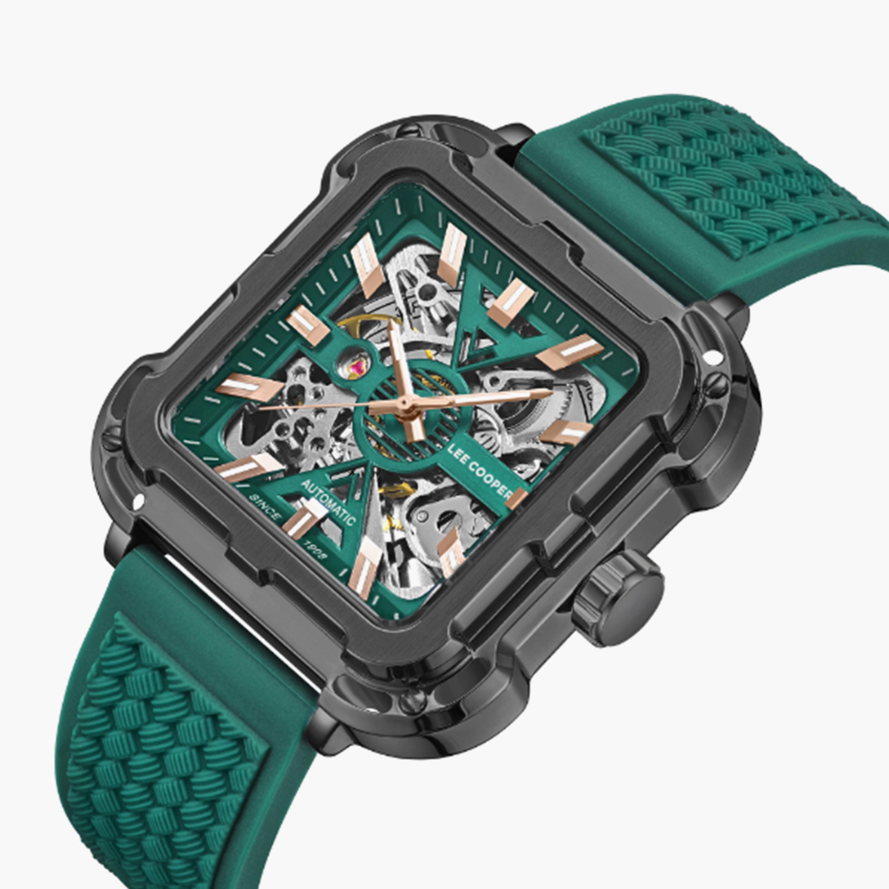 Lee Cooper Men's 49MM Green Chronograph Silicone Strap Watch | LC08072.067-men-watchesandjewellery-watches-image-2