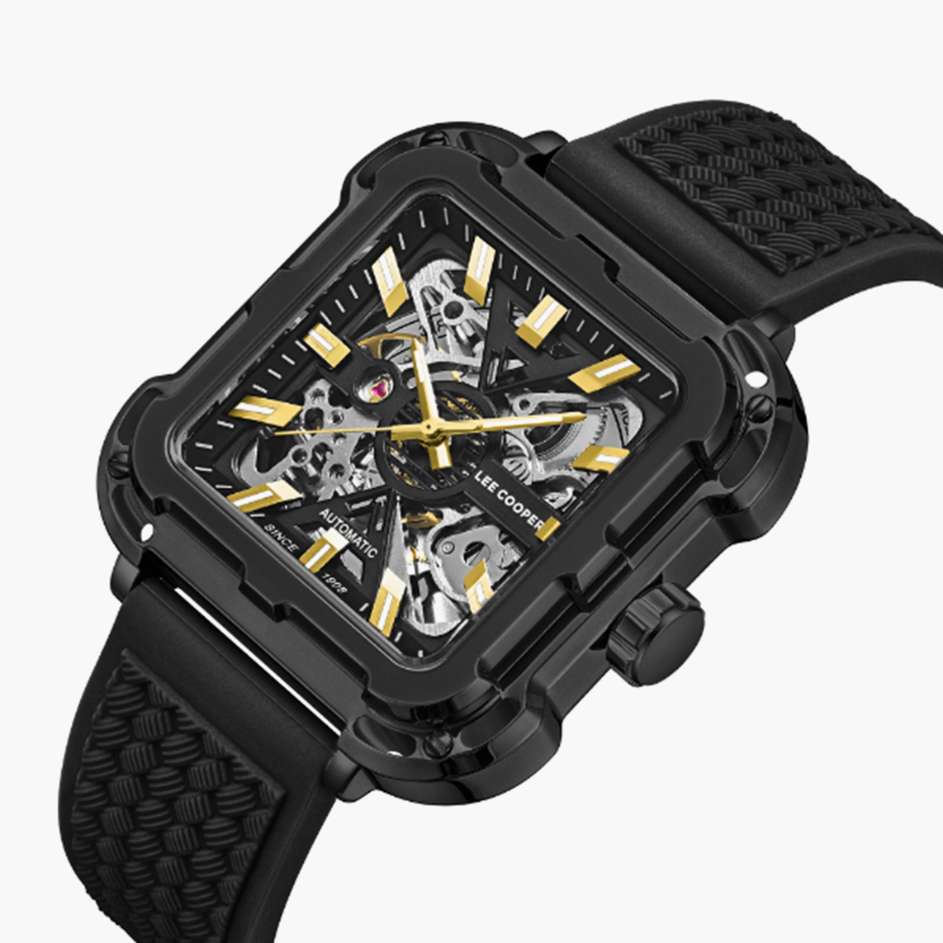 Lee Cooper Men's 49MM Black Chronograph Silicone Strap Watch | LC08072.666-men-watchesandjewellery-watches-image-2