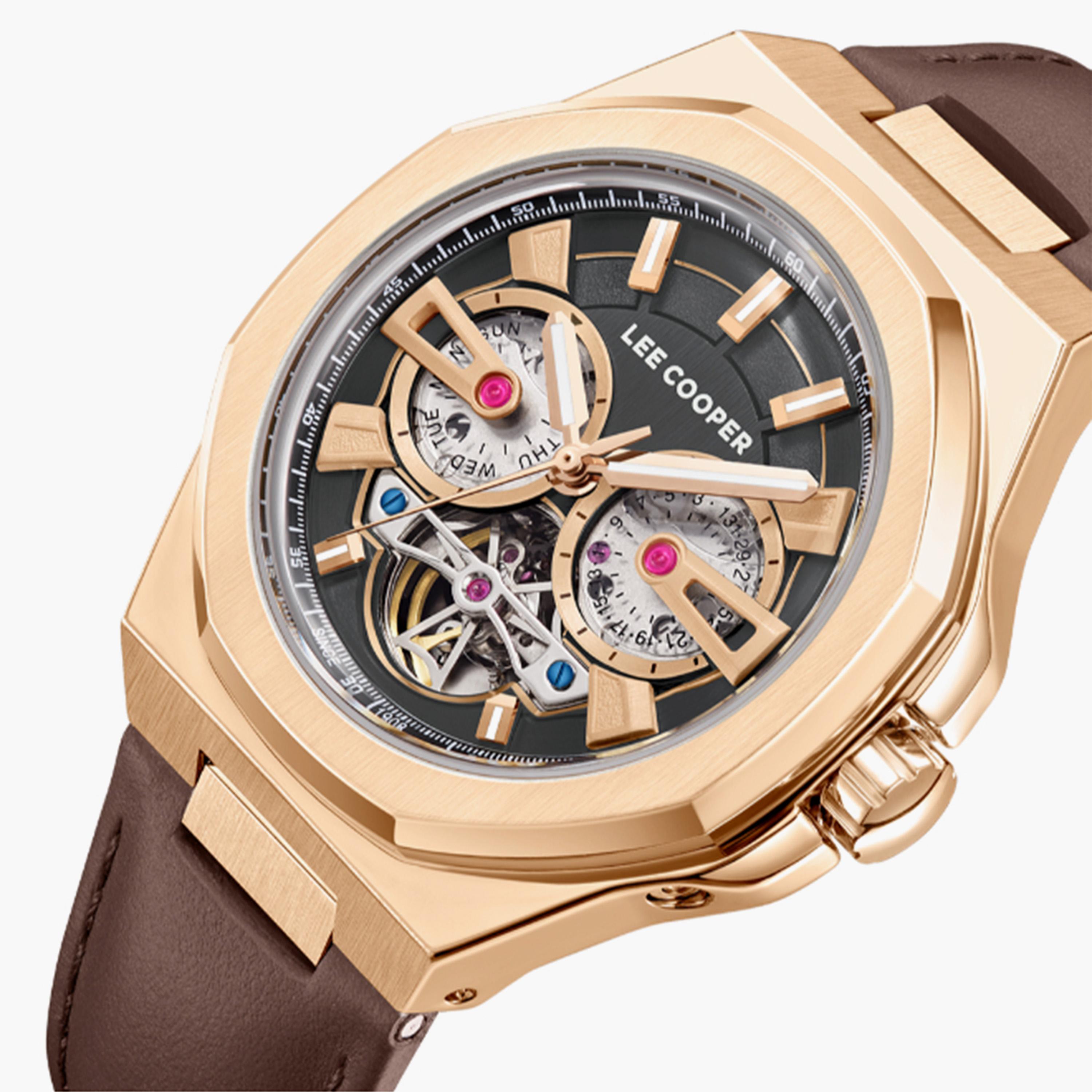 Lee Cooper Men's 43MM Brown Chronograph Leather Strap Watch | LC08125.462-men-watchesandjewellery-watches-image-5