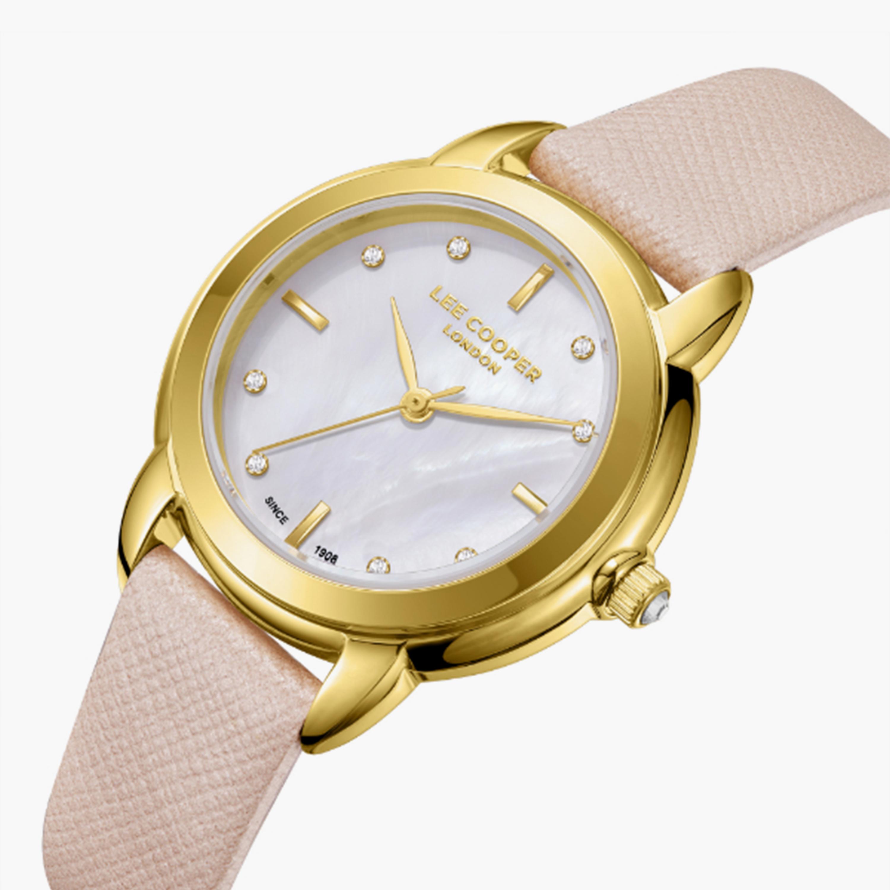 Lee Cooper Women's 32MM Pink Analog Leather Strap Watch | LC08025.120-women-watchesandjewellery-watches-image-2