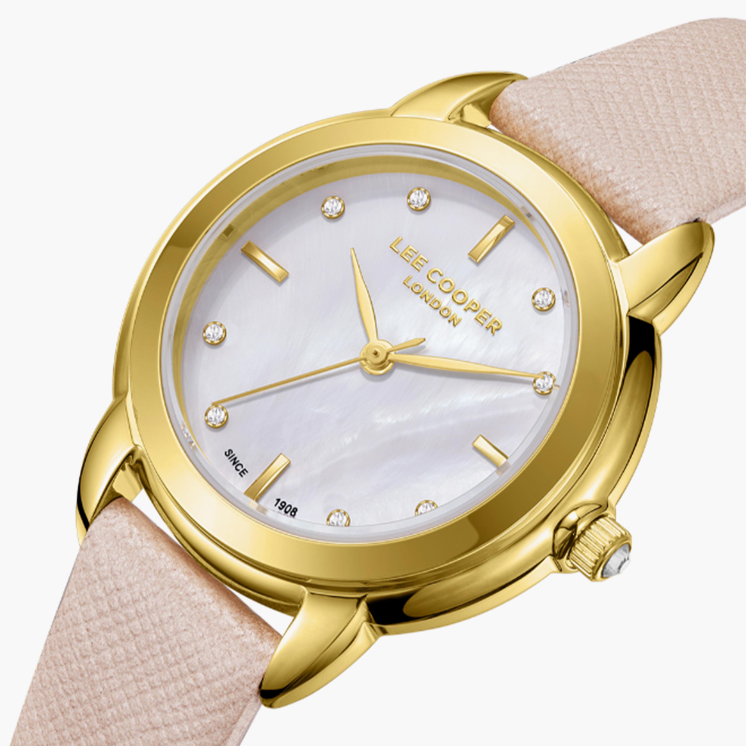 Lee Cooper Women's 32MM Pink Analog Leather Strap Watch | LC08025.120-women-watchesandjewellery-watches-image-5