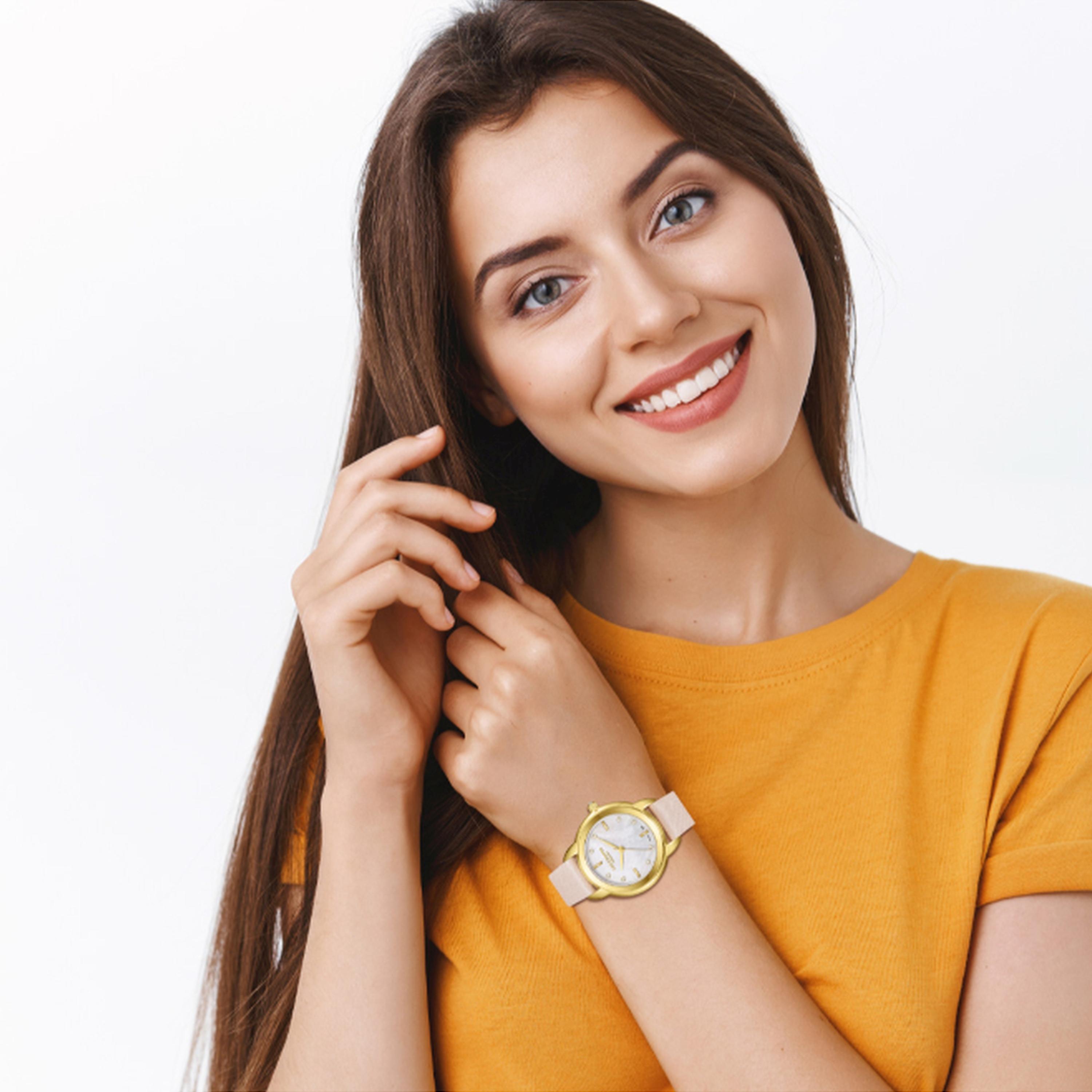 Lee Cooper Women's 32MM Pink Analog Leather Strap Watch | LC08025.120-women-watchesandjewellery-watches-image-7