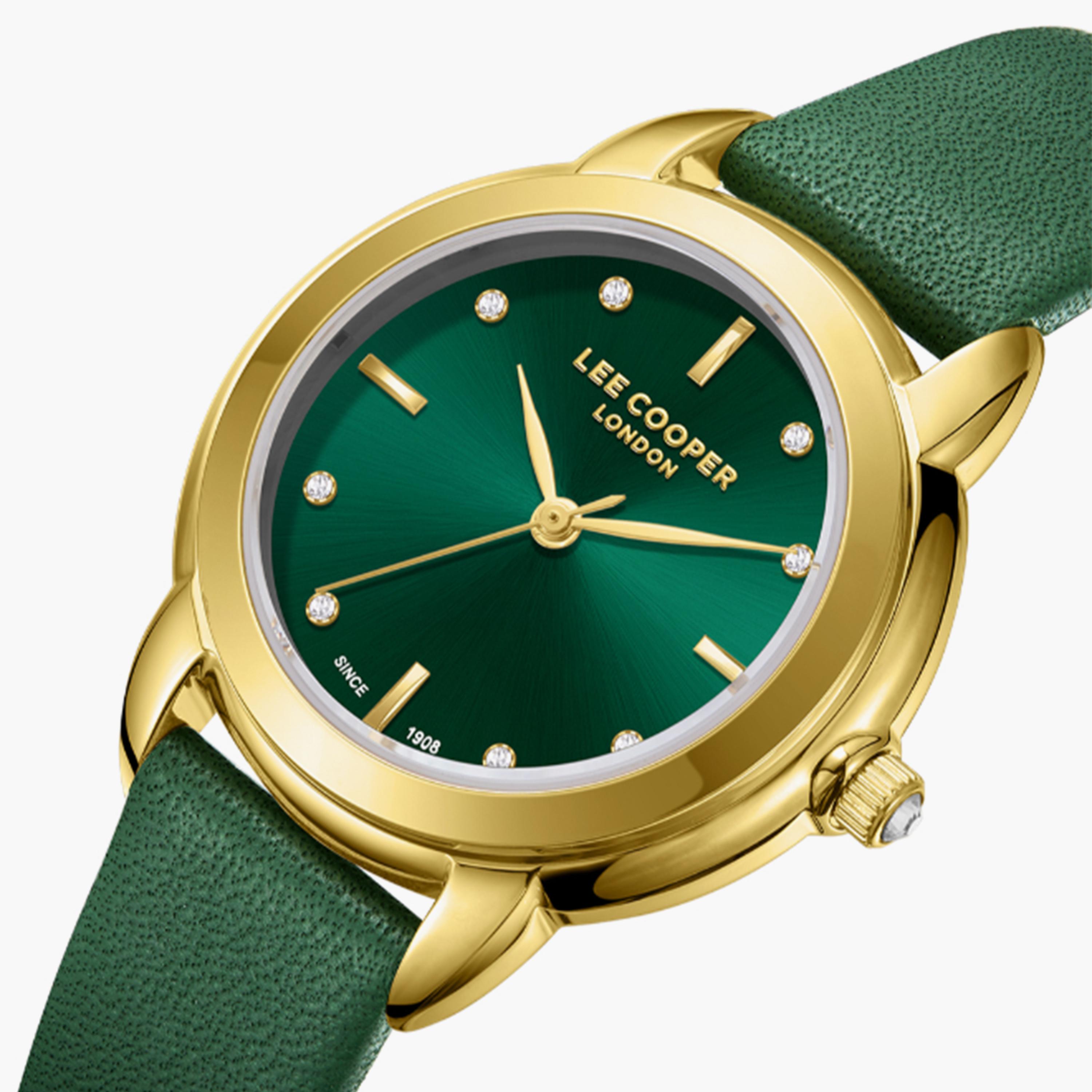 لي كوبر- ساعة  تناظرية للنساء سوار جلدي  32مم لون أخضر | LC08025.175-women-watchesandjewellery-watches-image-5