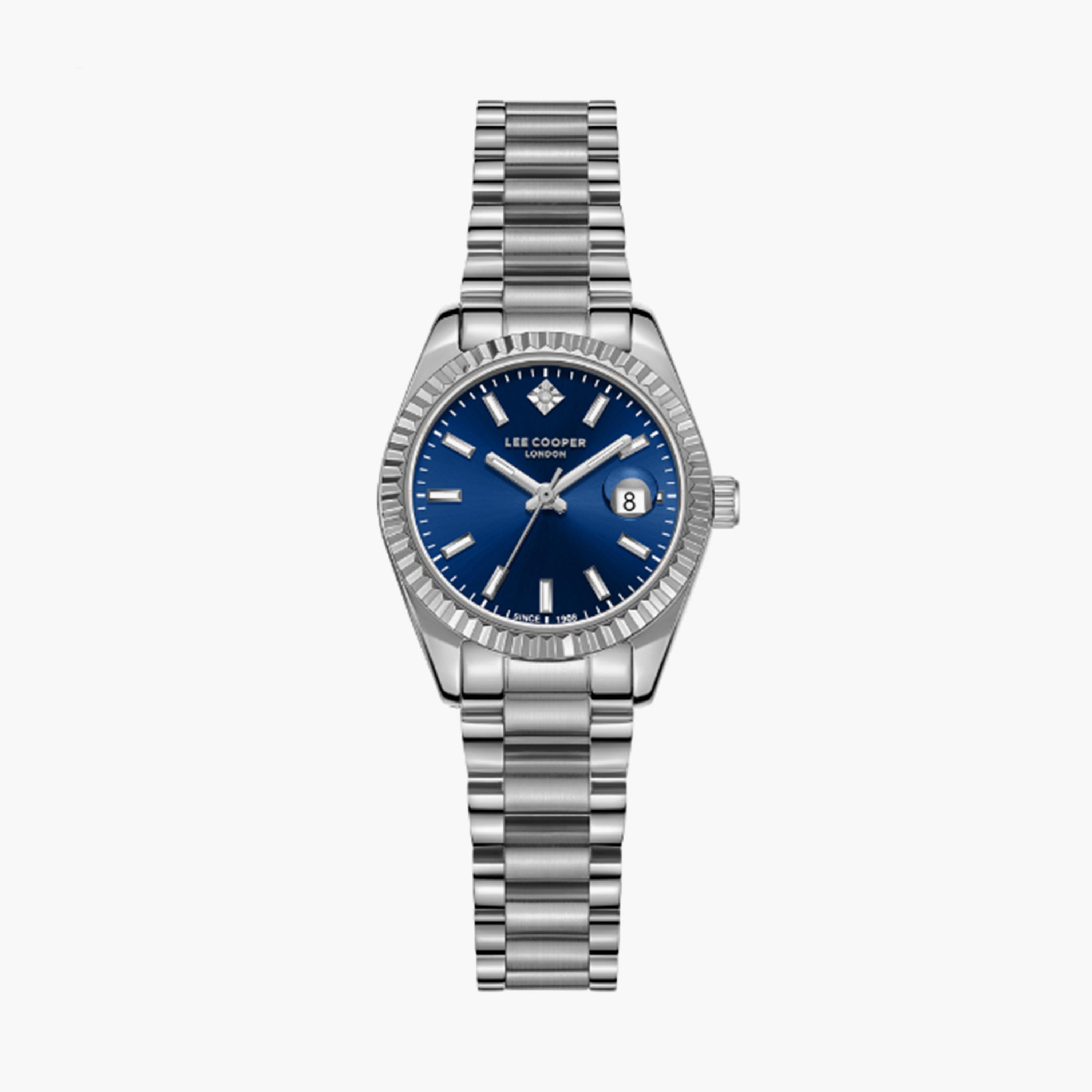 لي كوبر- ساعة  تناظرية للنساء سوار معدني  28مم لون فضي | LC08126.390-women-watchesandjewellery-watches-image-1
