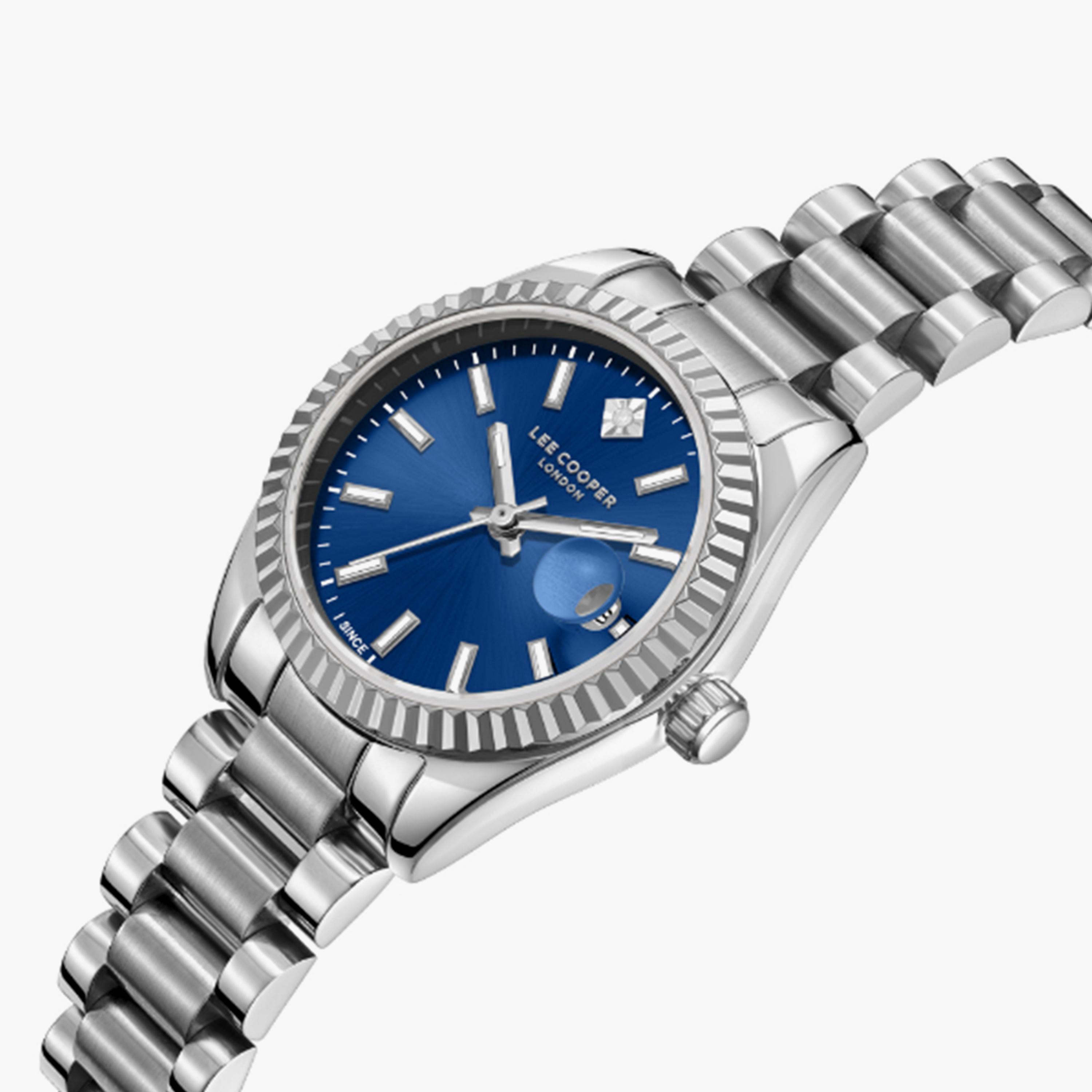 لي كوبر- ساعة  تناظرية للنساء سوار معدني  28مم لون فضي | LC08126.390-women-watchesandjewellery-watches-image-2