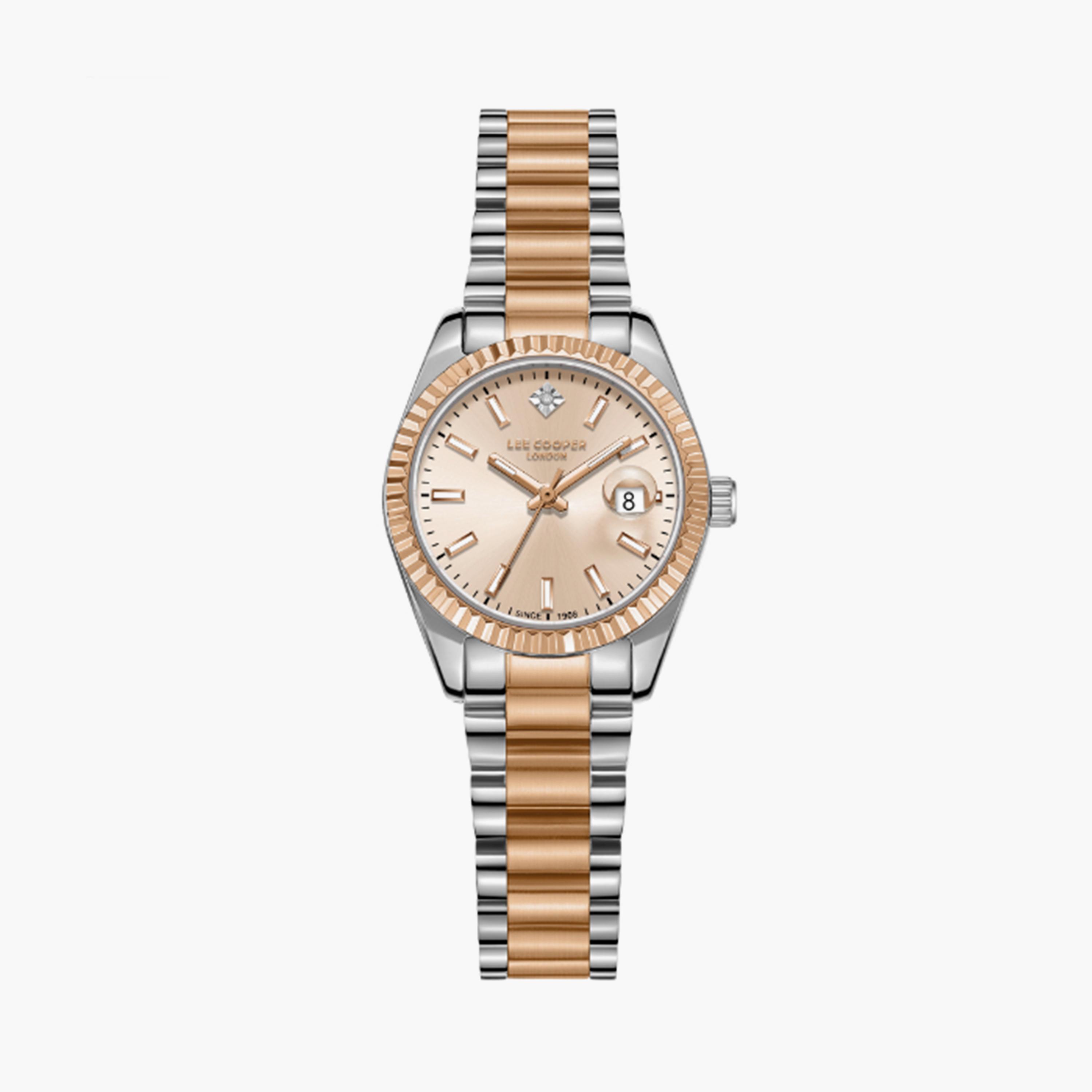 Lee Cooper Women's 28MM Multicolour Analog Metal Strap Watch | LC08126.510-women-watchesandjewellery-watches-image-1
