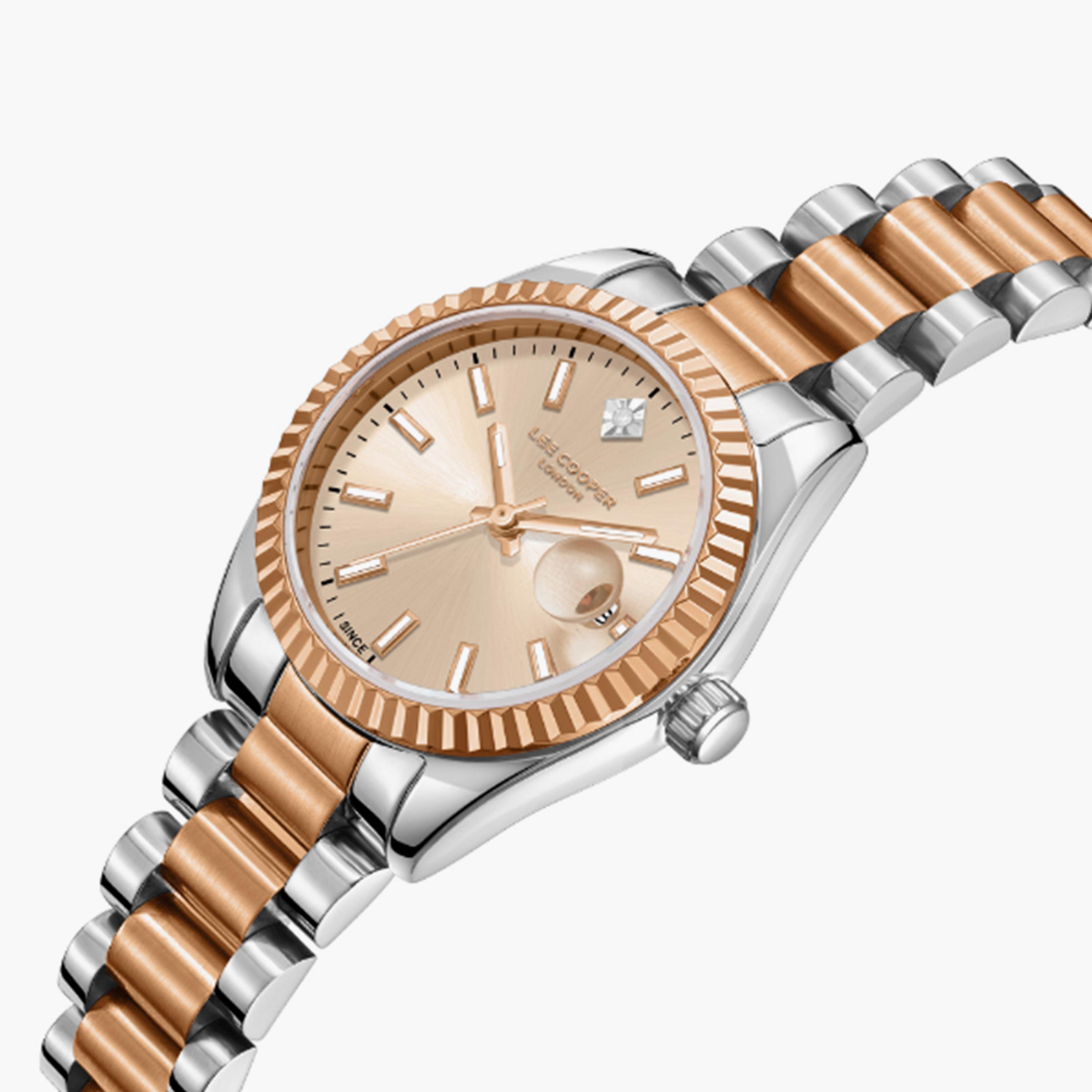 Lee Cooper Women's 28MM Multicolour Analog Metal Strap Watch | LC08126.510-women-watchesandjewellery-watches-image-2