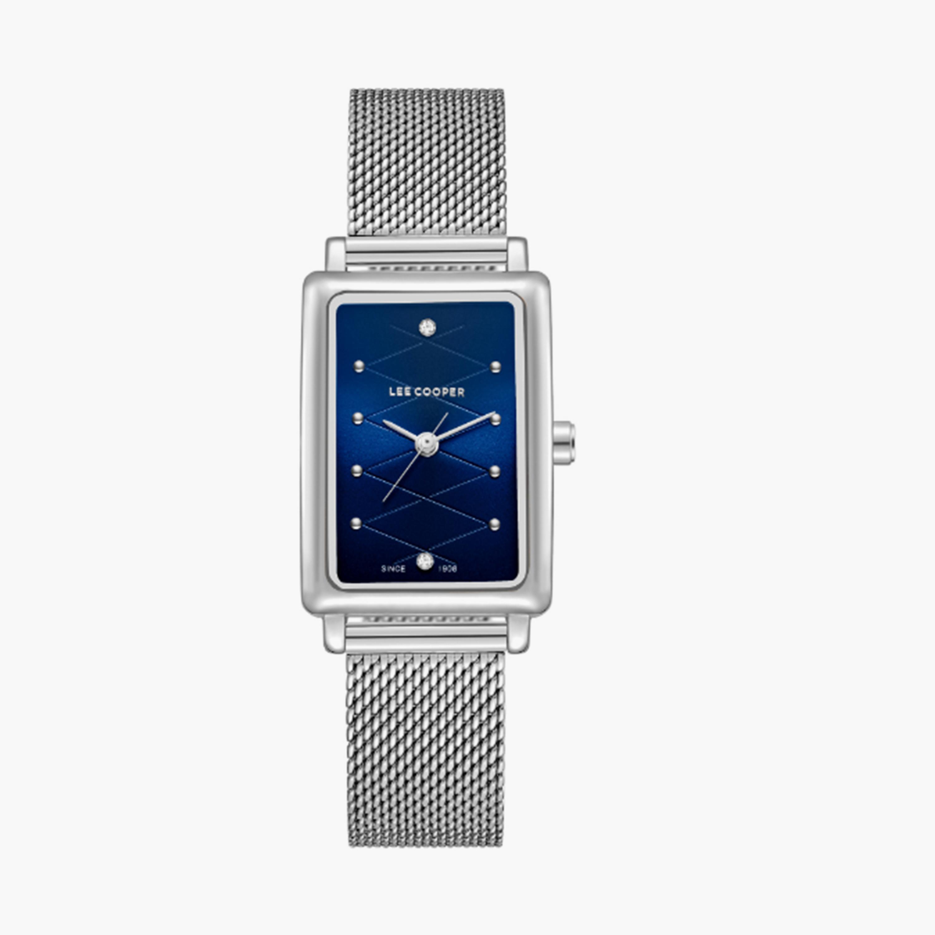لي كوبر- ساعة  تناظرية للنساء سوار شبكي  38مم لون فضي | LC08076.390-women-watchesandjewellery-watches-image-1