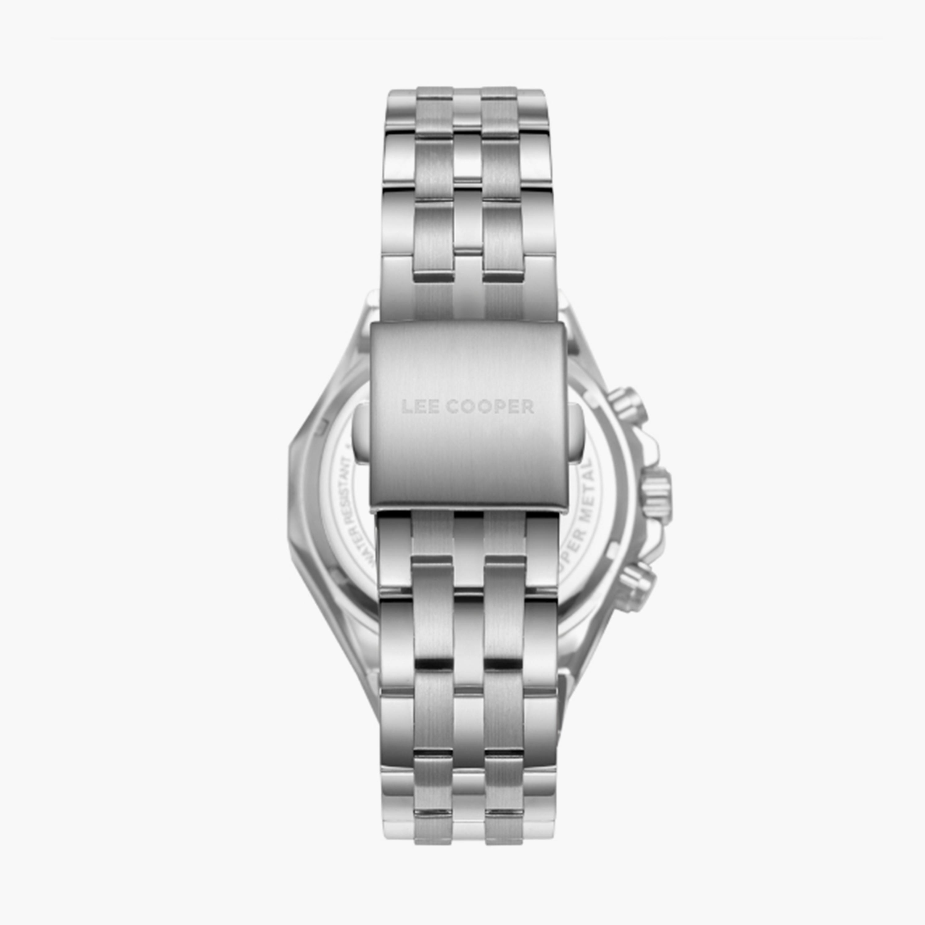 Lee Cooper Men's 42MM Silver Chronograph Metal Strap Watch | LC08104.370-men-watchesandjewellery-watches-image-4