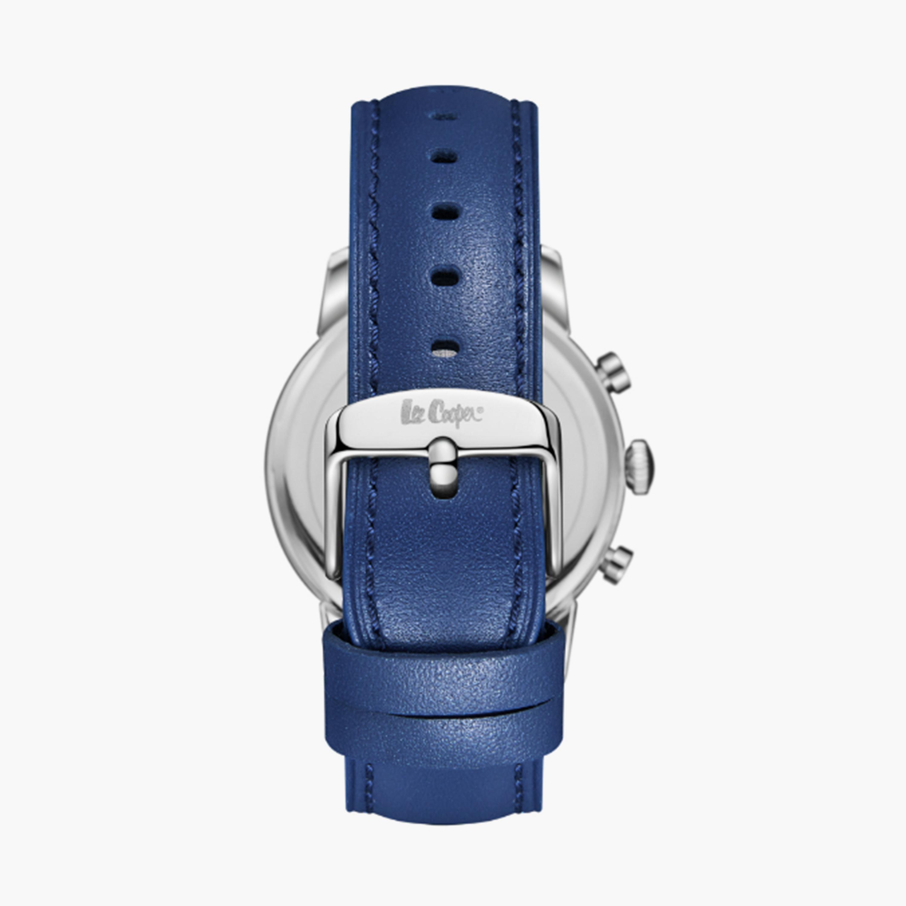 Lee Cooper Men's 44MM Blue Chronograph Leather Strap Watch | LC08085.399-men-watchesandjewellery-watches-image-2