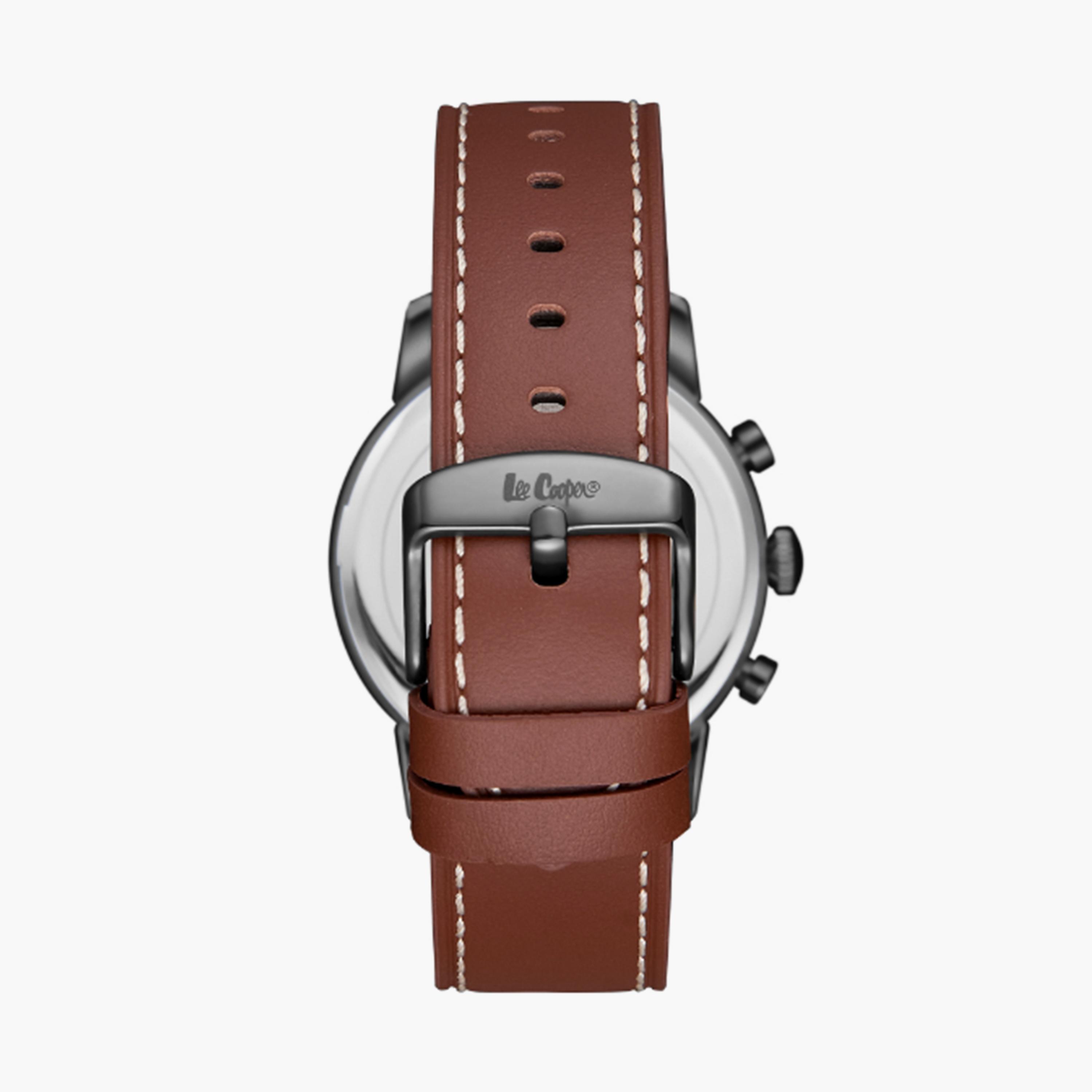 Lee Cooper Men's 44MM Brown Chronograph Leather Strap Watch | LC08085.044-men-watchesandjewellery-watches-image-4